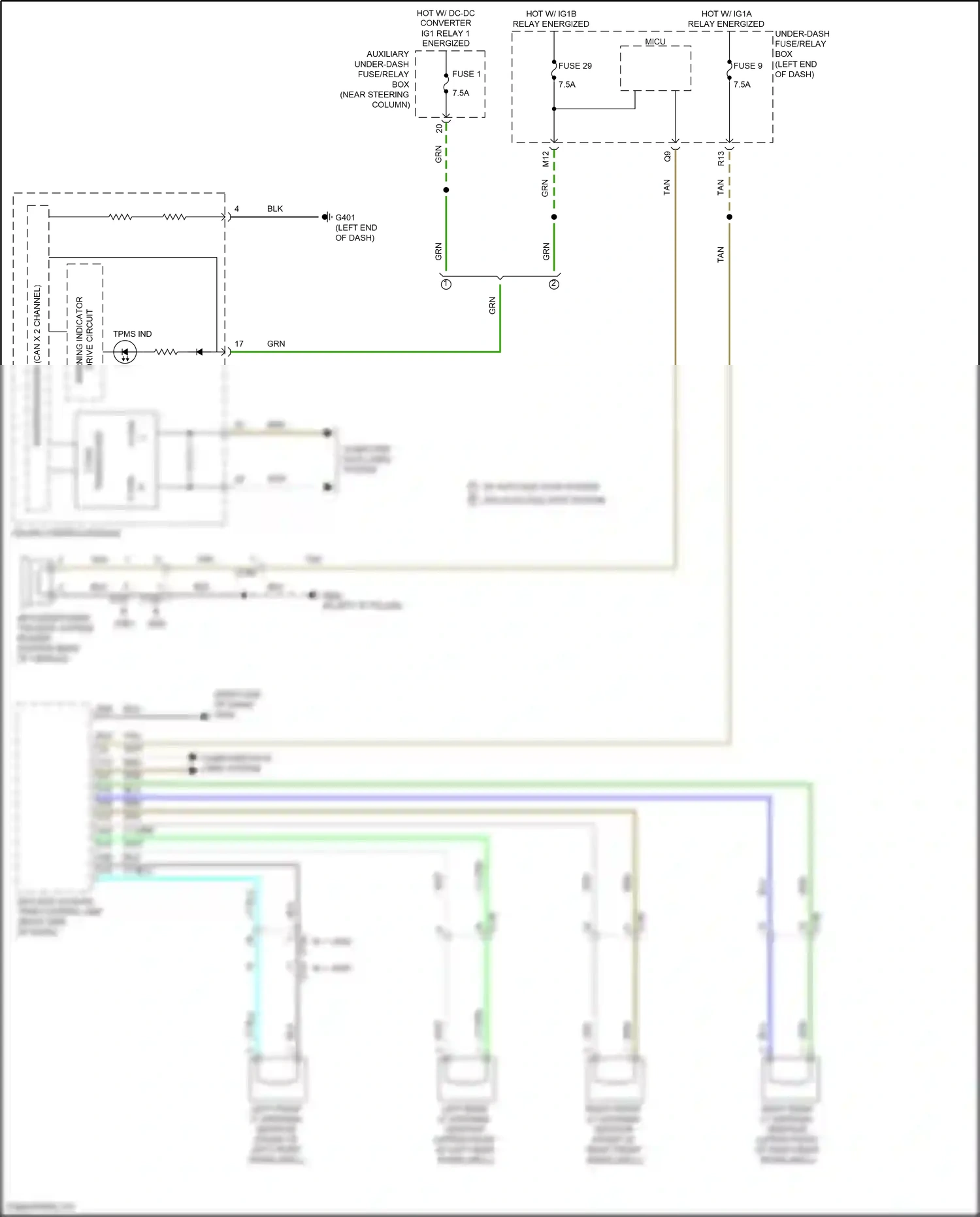 Wiring diagram f-can for Honda Pilot III (2015-2018) (10 of 11)