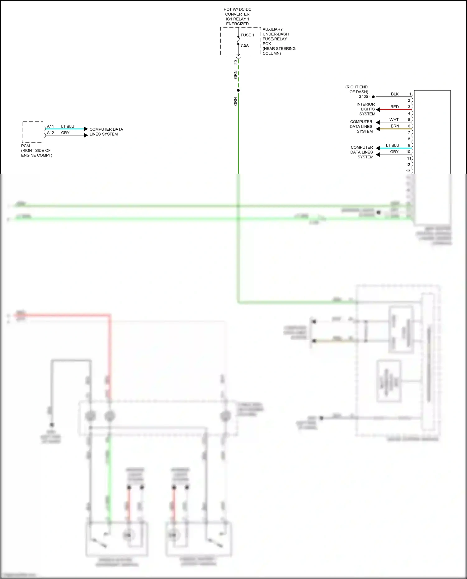 Wiring diagram f-can for Honda Pilot III (2015-2018) (3 of 11)