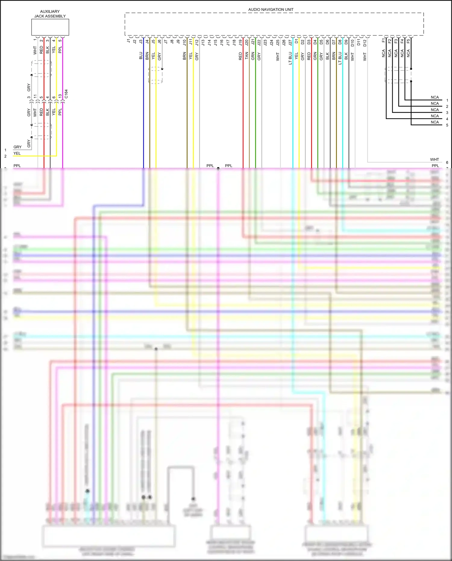 Wiring diagram front hfl- navigation-anc/ active sound control microphone for Honda Pilot III (2015-2018) (1 of 5)