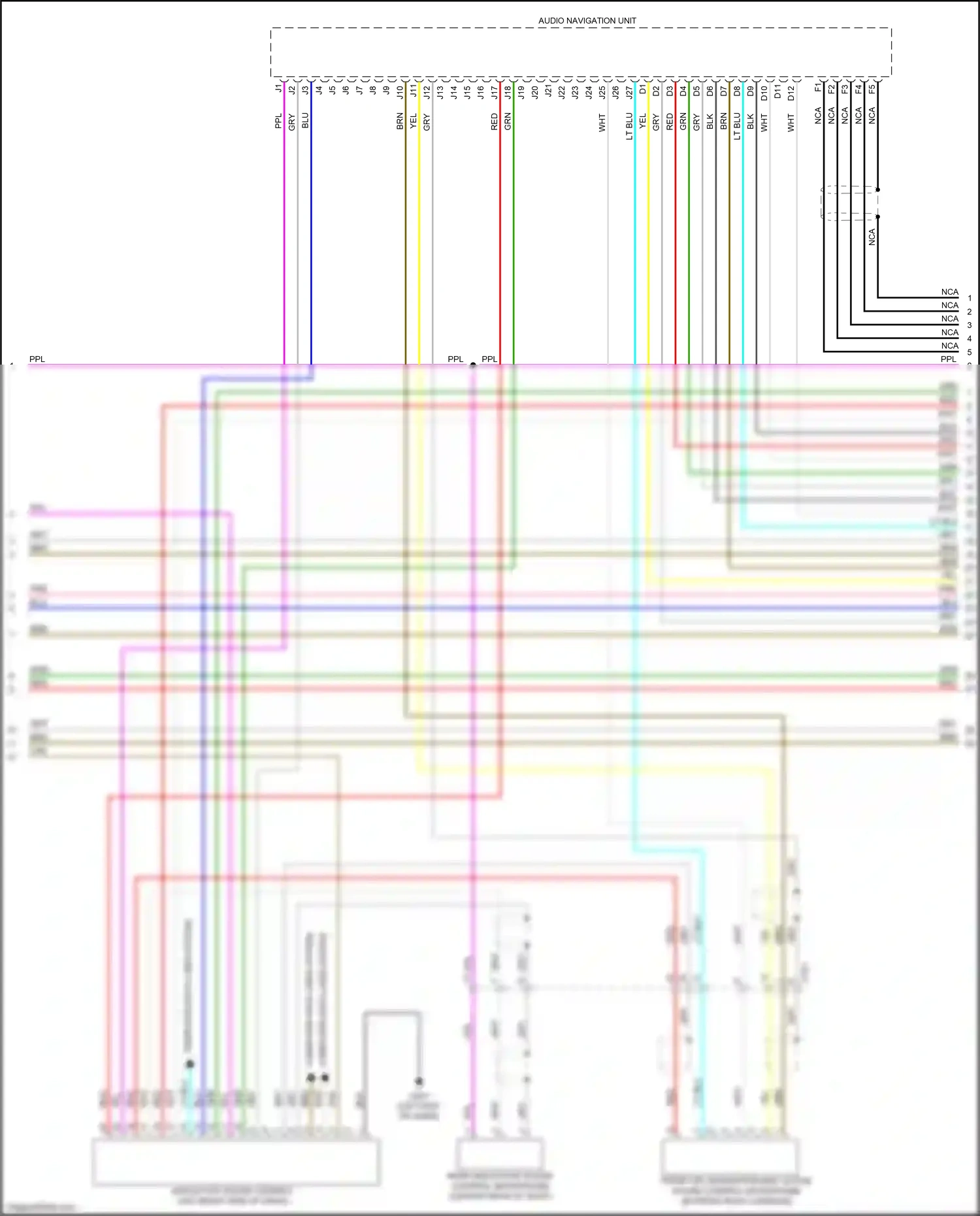 Wiring diagram front hfl- navigation-anc/ active sound control microphone for Honda Pilot III (2015-2018) (2 of 5)