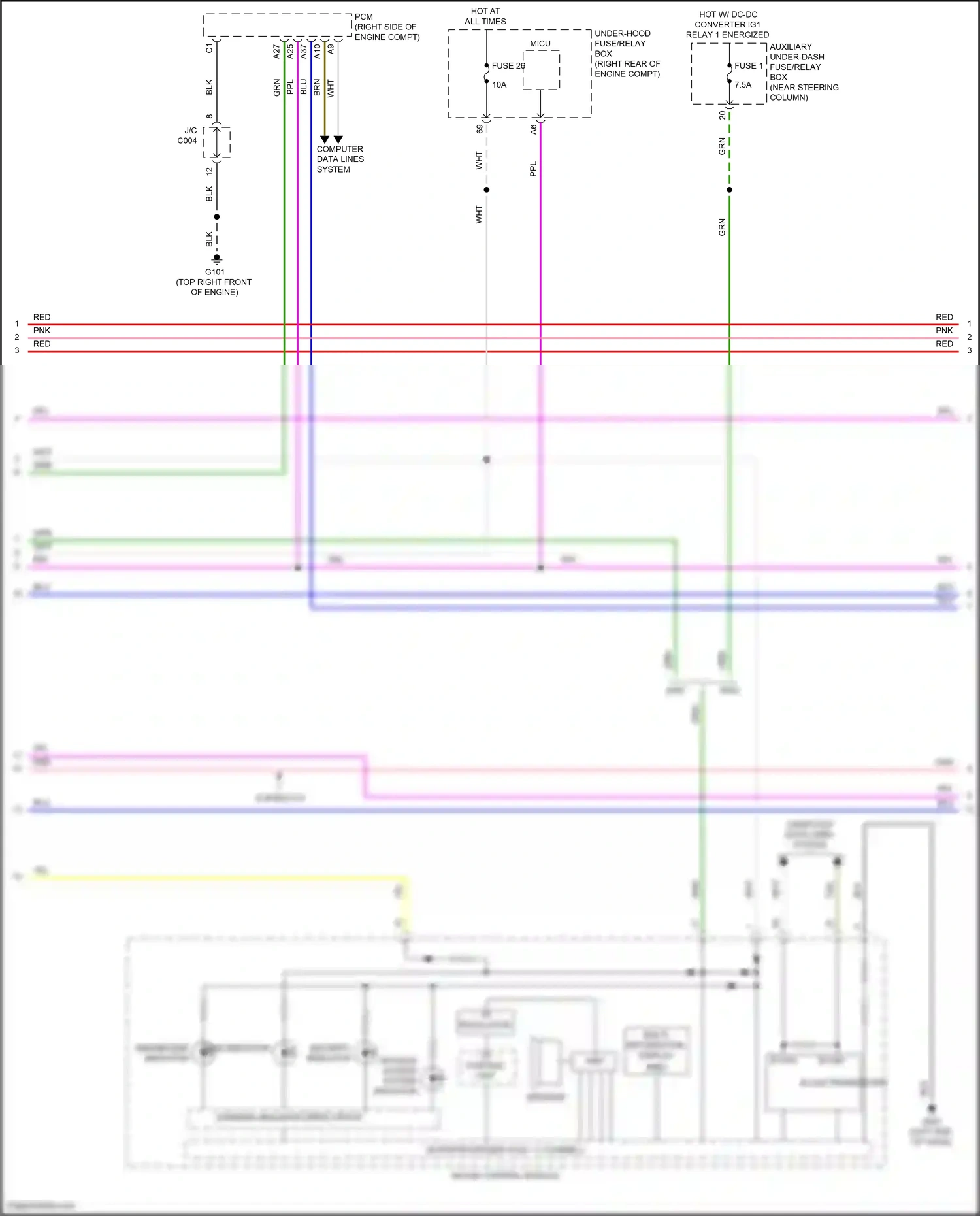 Wiring diagram fuse 1 for Honda Pilot III (2015-2018) (13 of 31)