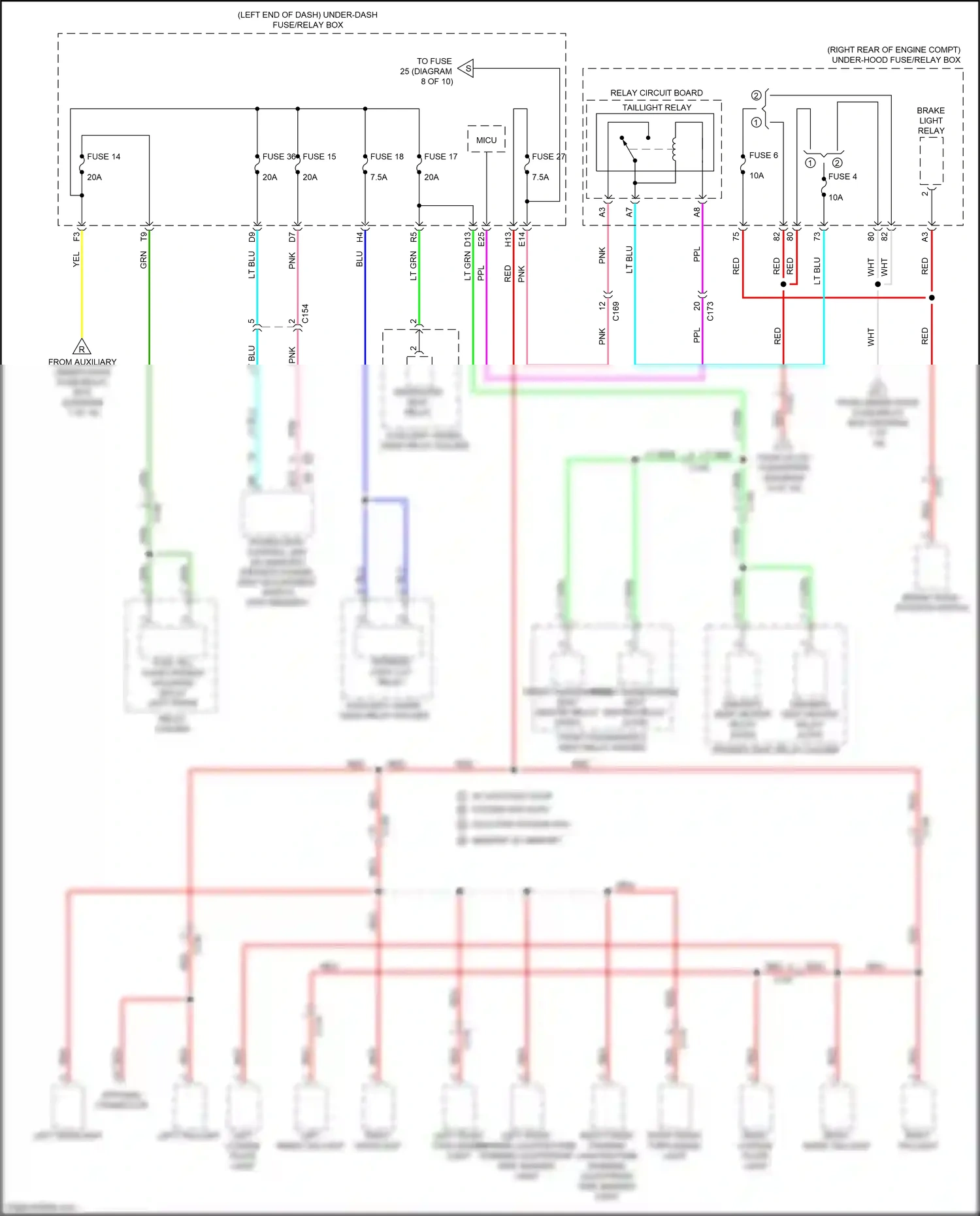 Wiring diagram fuse 15 for Honda Pilot III (2015-2018) (7 of 8)