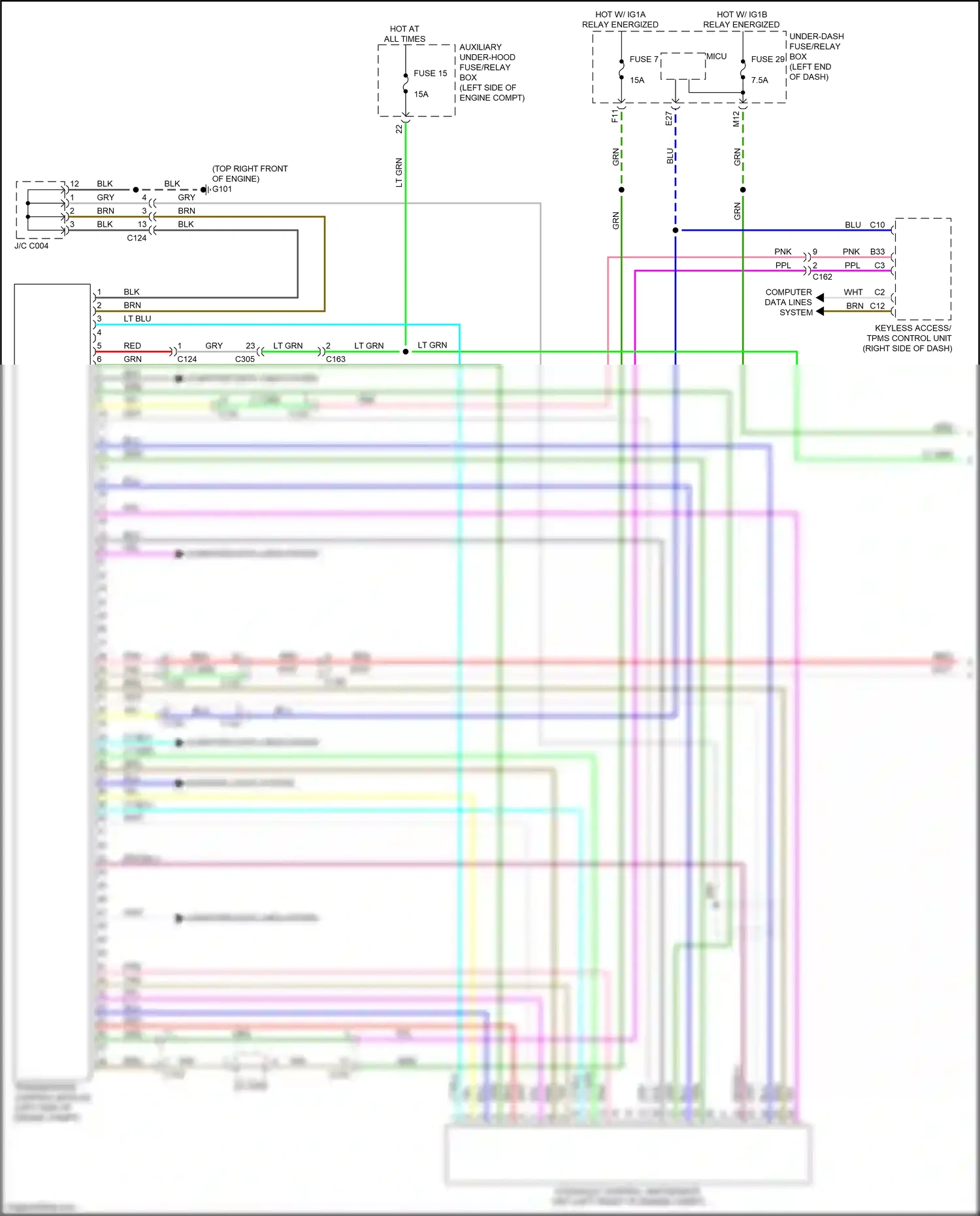 Wiring diagram fuse 7 for Honda Pilot III (2015-2018) (2 of 13)