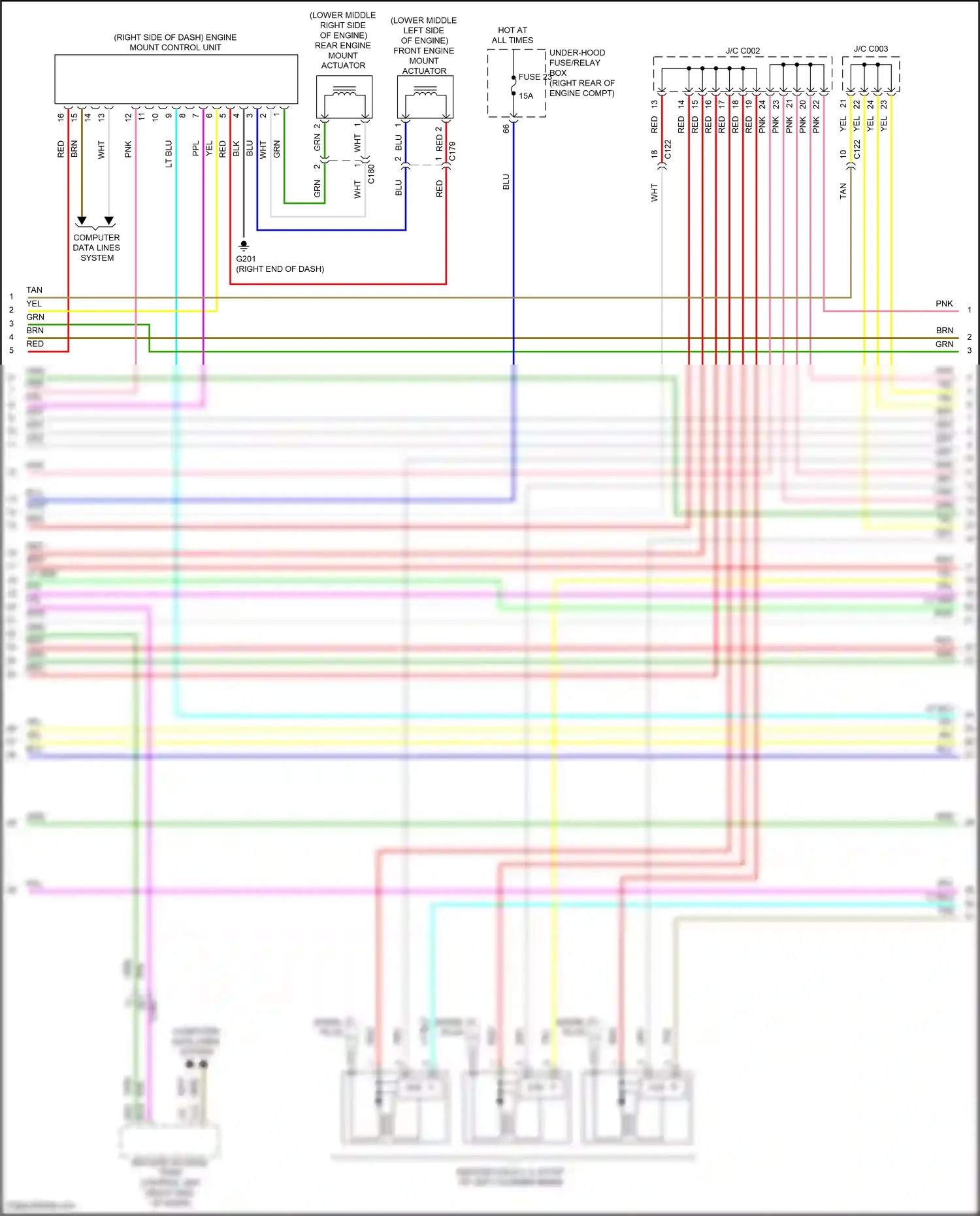 Wiring diagram keyless access/tpms control unit for Honda Pilot III (2015-2018) (6 of 6)