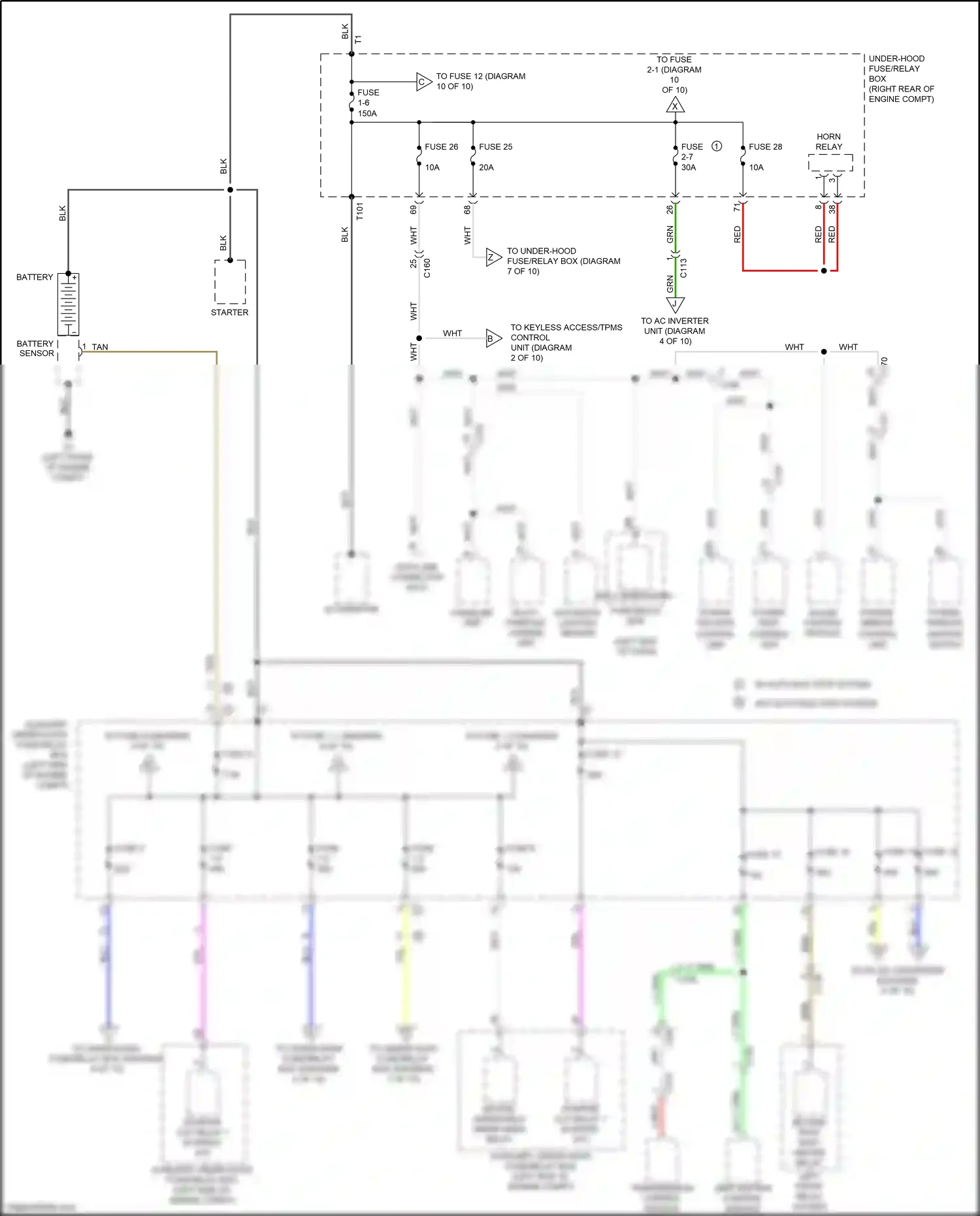 Wiring diagram power seat control unit for Honda Pilot III (2015-2018) (6 of 9)