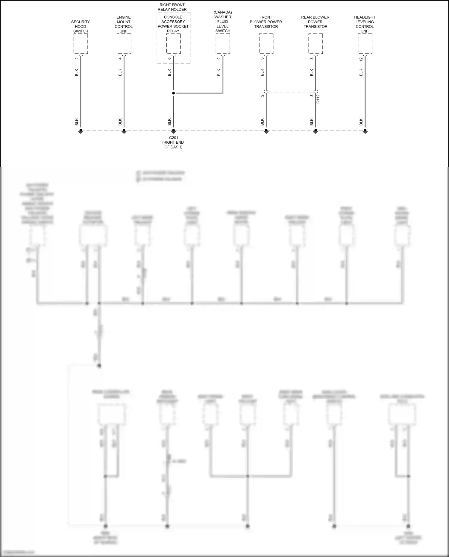 Wiring diagram right taillight for Honda Pilot III (2015-2018) (2 of 3)