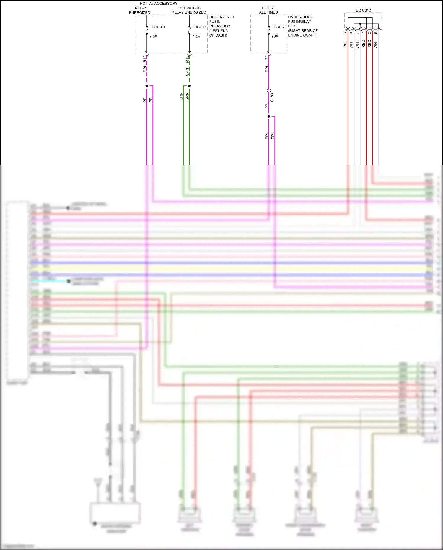 Wiring diagram right tweeter for Honda Pilot III (2015-2018) (5 of 6)