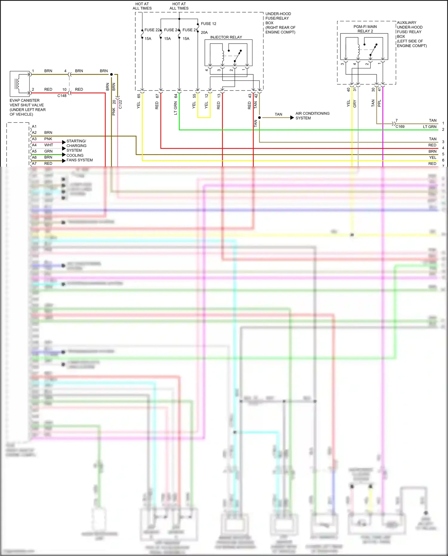 Wiring diagram starting/ charging system for Honda Pilot III (2015-2018) (1 of 4)