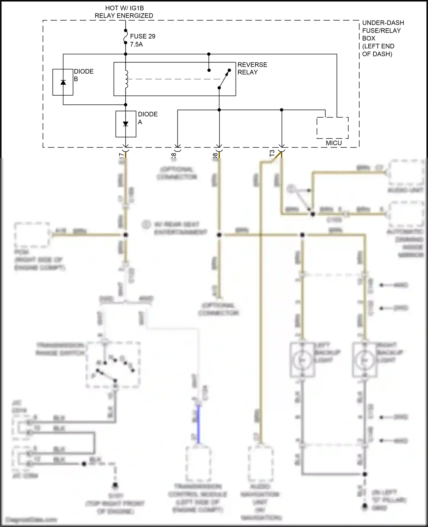 Wiring diagram transmission control module for Honda Pilot III (2015-2018) (3 of 12)