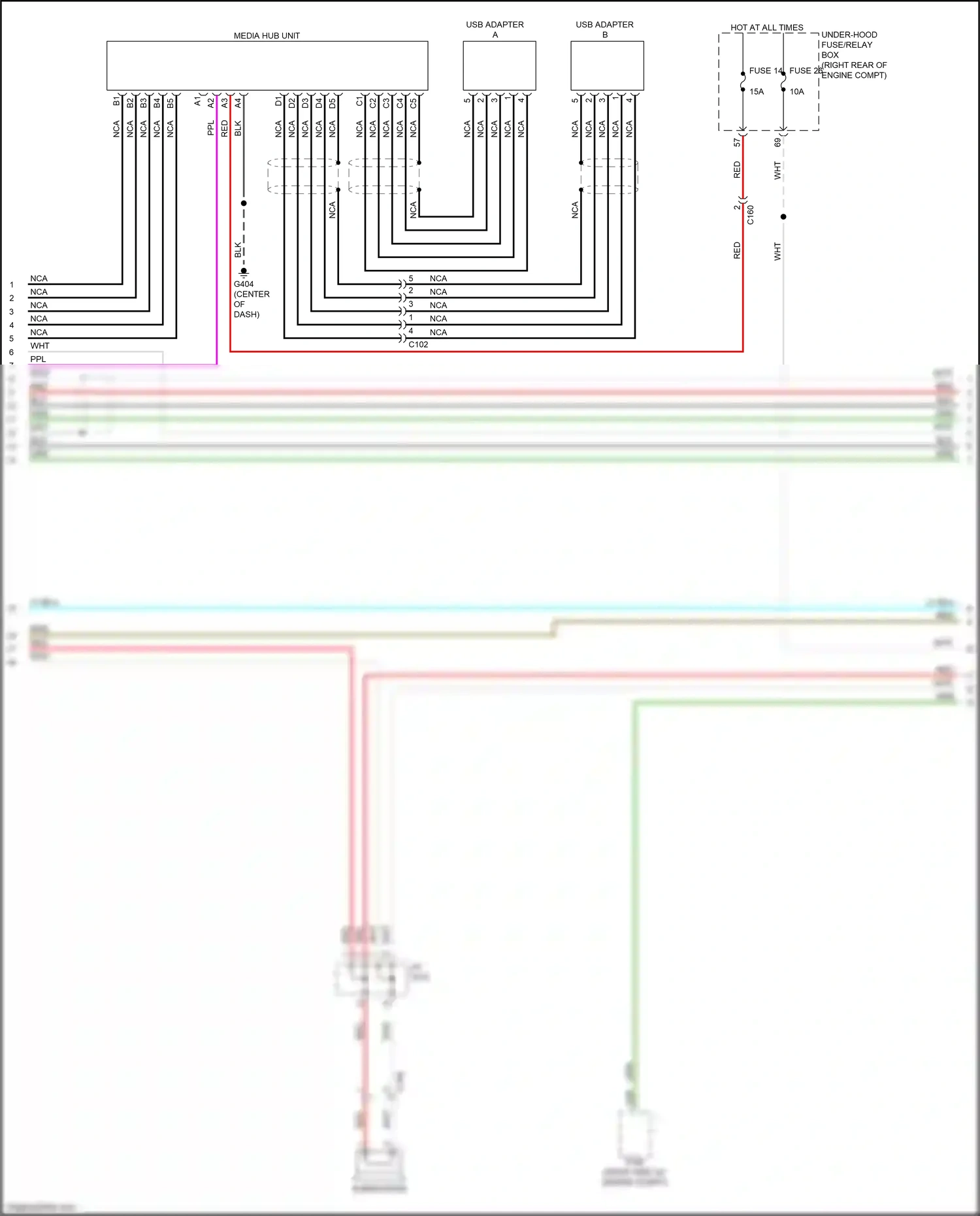 Wiring diagram usb adapter a for Honda Pilot III (2015-2018) (1 of 1)