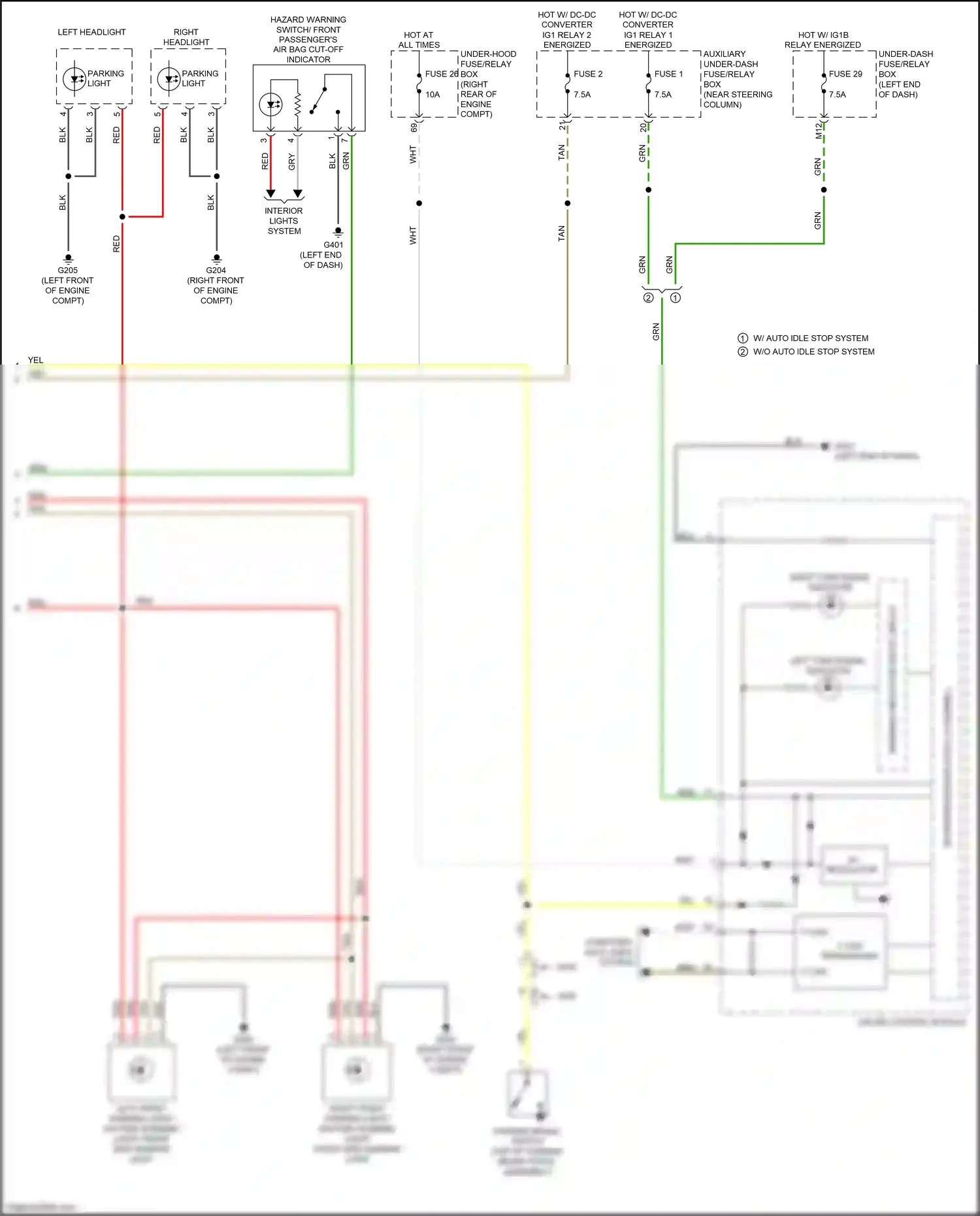 Wiring diagram warning indicator drive circuit for Honda Pilot III (2015-2018) (4 of 13)