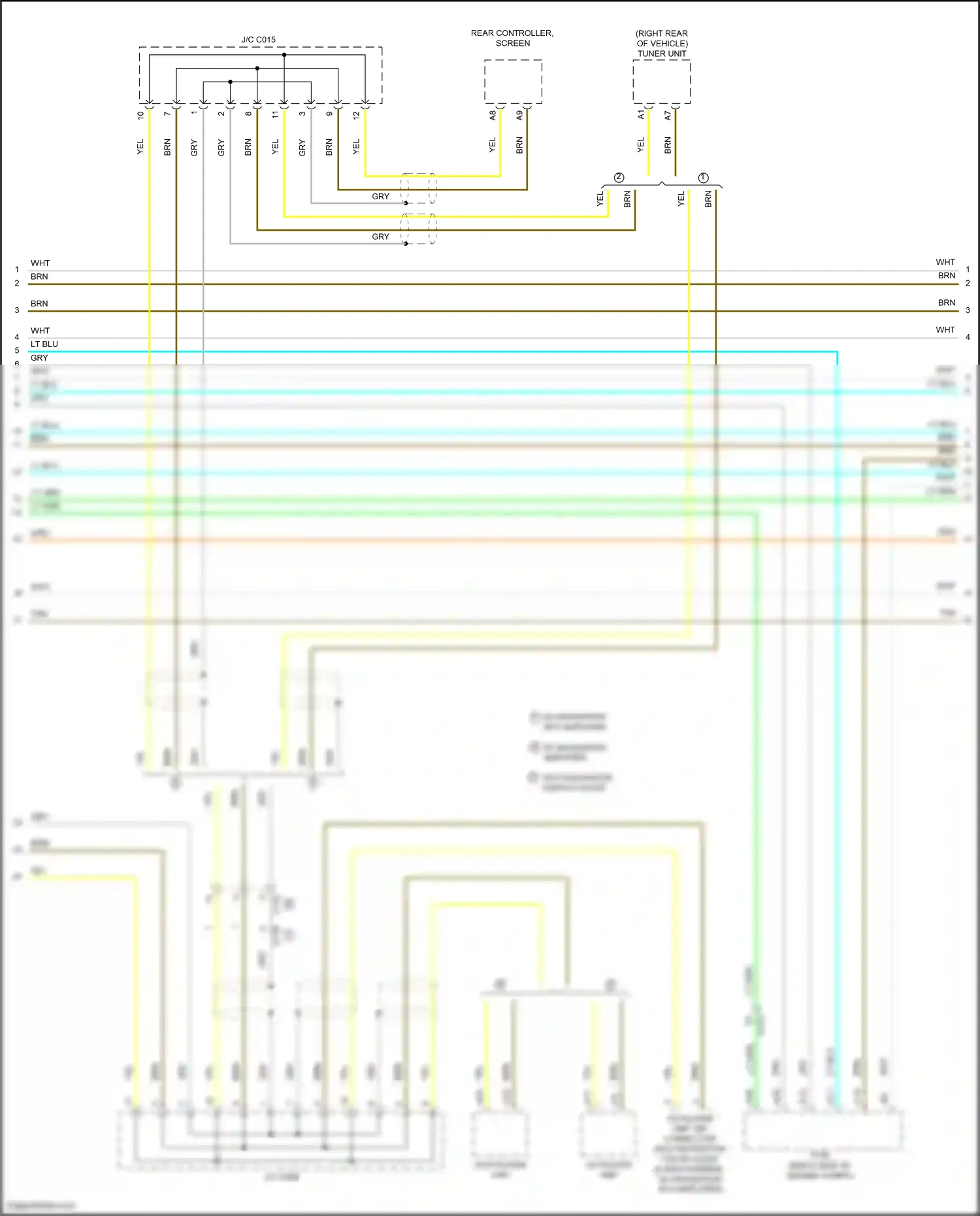 Wiring diagram w/o navigation display audio for Honda Pilot III (2015-2018) (1 of 1)
