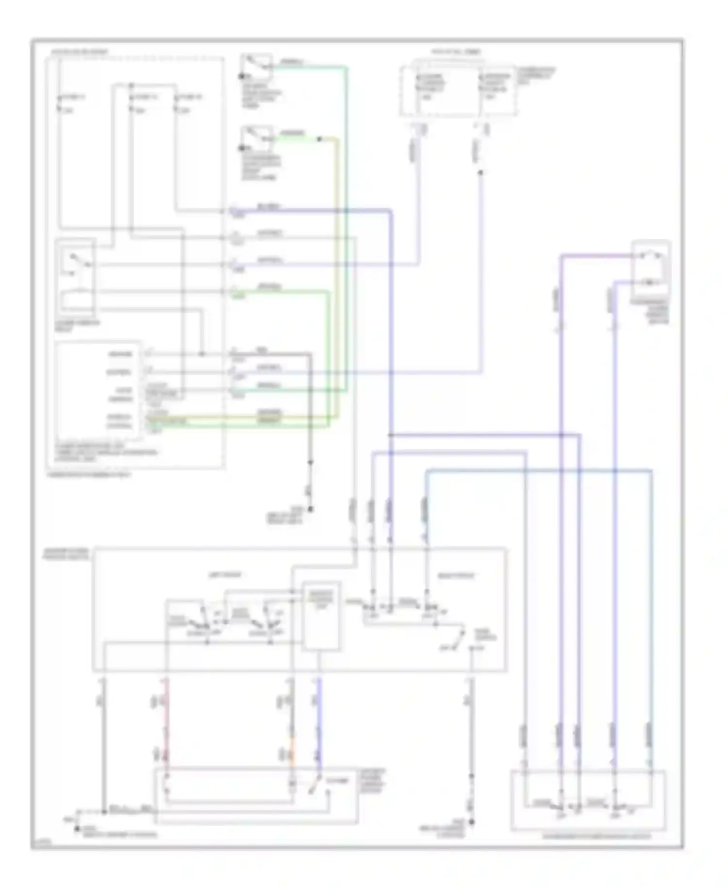Prelude Honda IV (1992-1996): Power window circuit