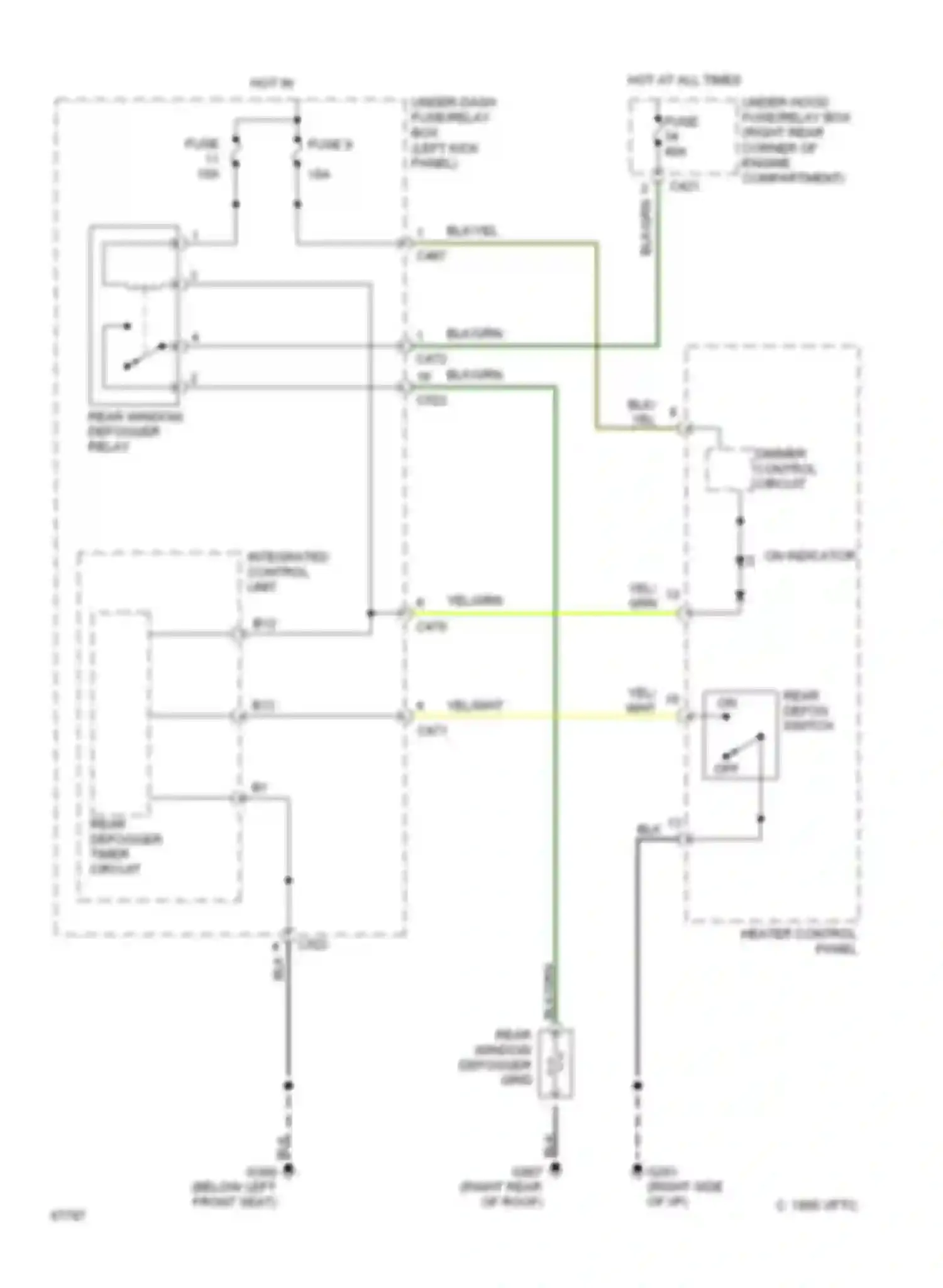 Wiring diagram yel/wht for Honda Prelude IV (1992-1996)