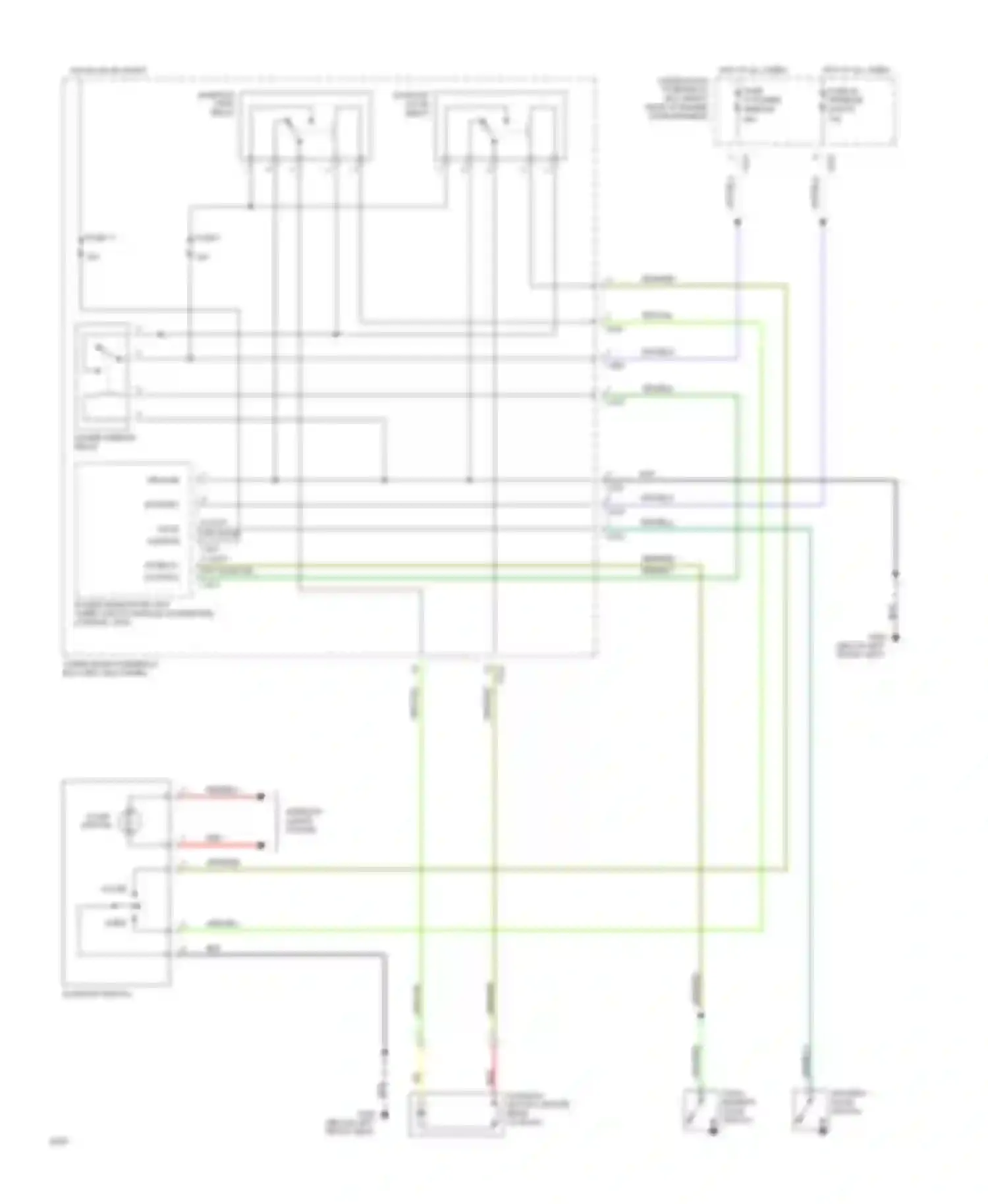 Wiring diagram driver's door switch for Honda Prelude IV (1992-1996)