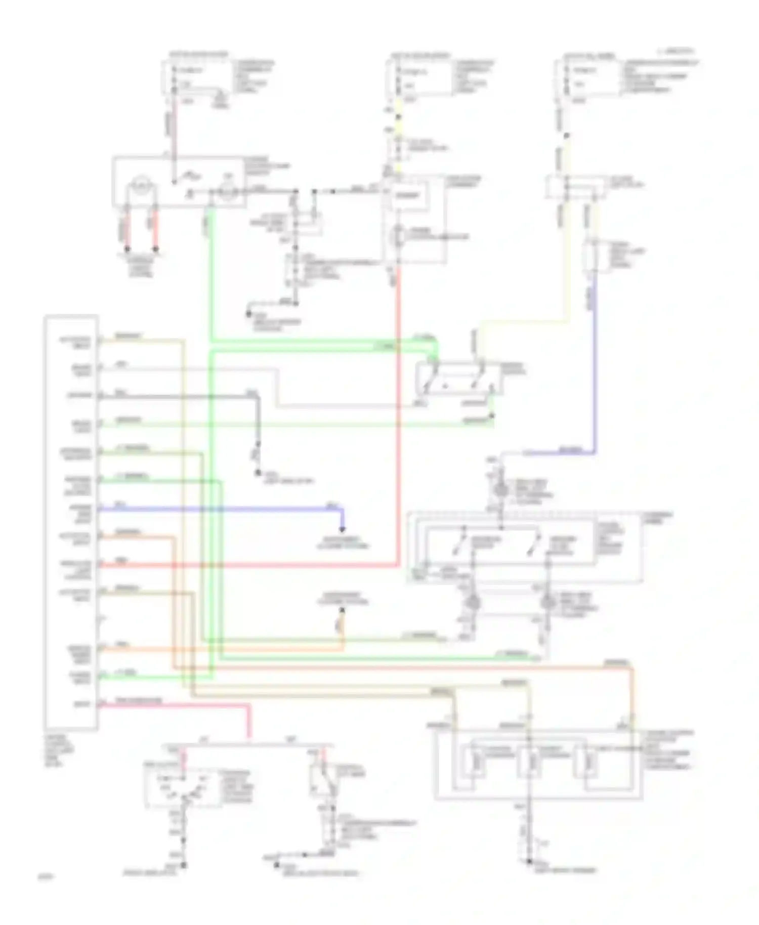 Wiring diagram w/ electro- lum. gauges for Honda Prelude IV (1992-1996)
