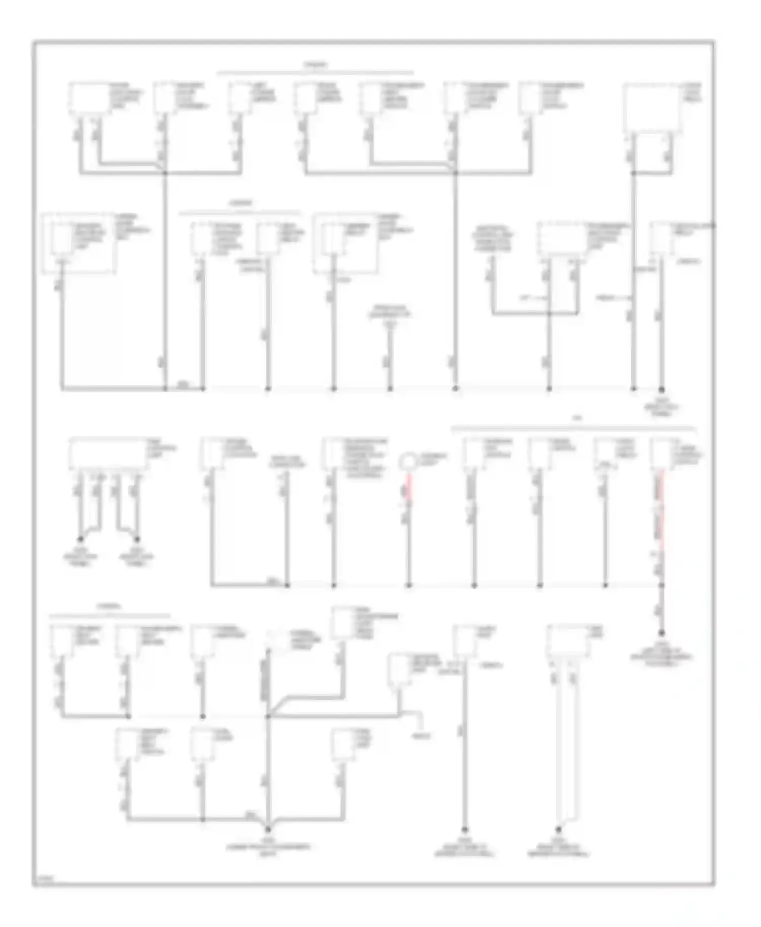 Prelude Honda V (1996-2001): Ground distribution circuit (3 of 4)