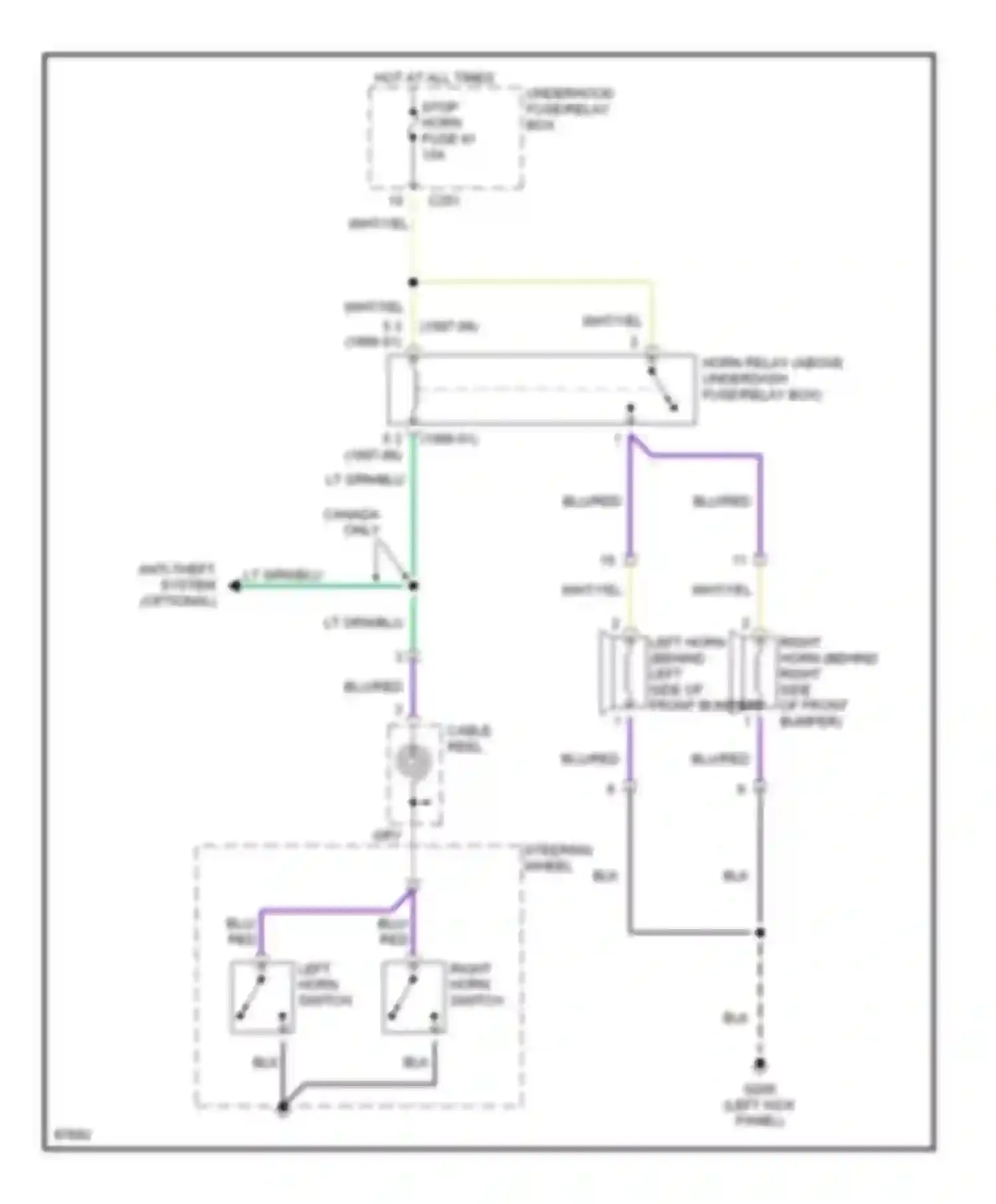 Prelude Honda V (1996-2001): Horn circuit