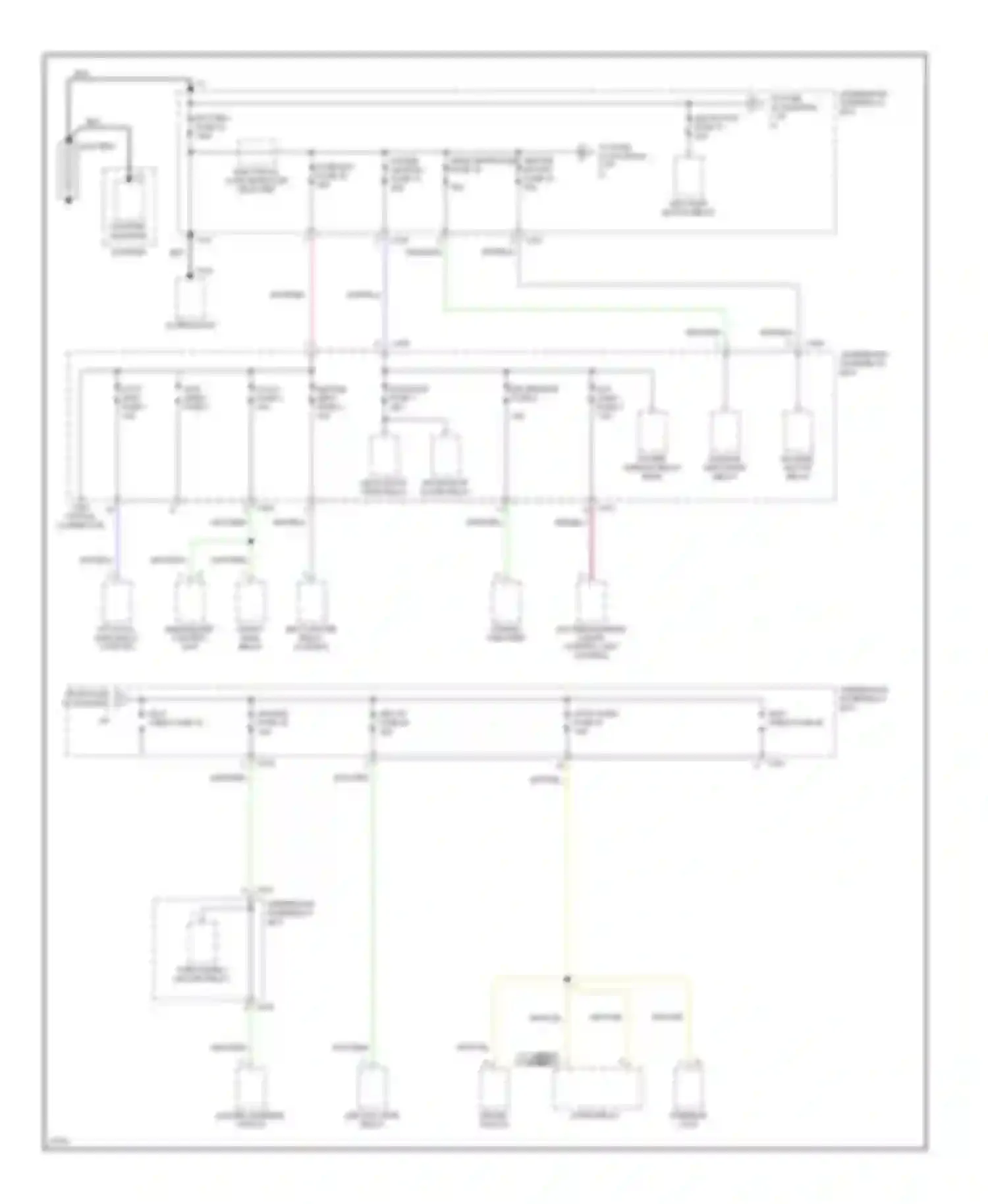 Prelude Honda V (1996-2001): Power distribution circuit (1 of 5)