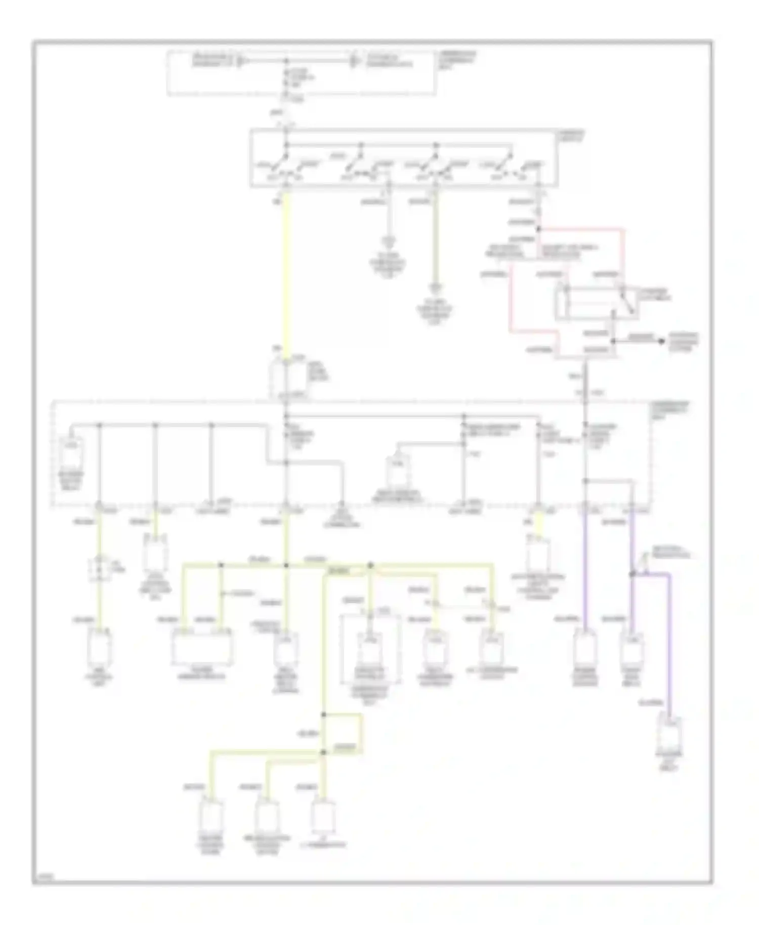 Prelude Honda V (1996-2001): Power distribution circuit (2 of 5)