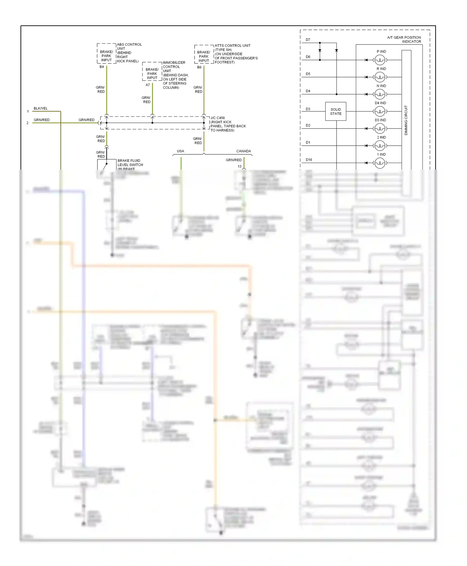 Honda Prelude V (1996-2001) blu wiring diagram  (16 of 34)