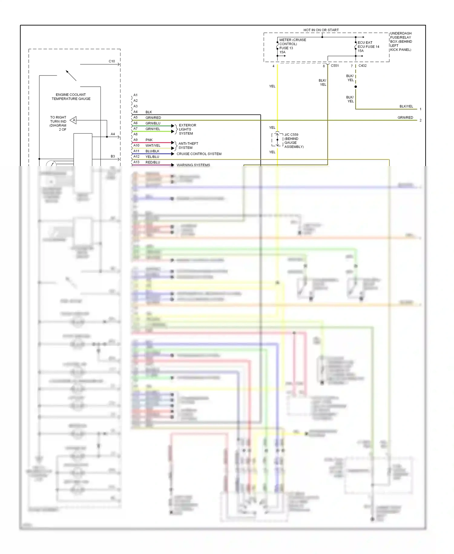 Honda Prelude V (1996-2001) blu wiring diagram  (15 of 34)