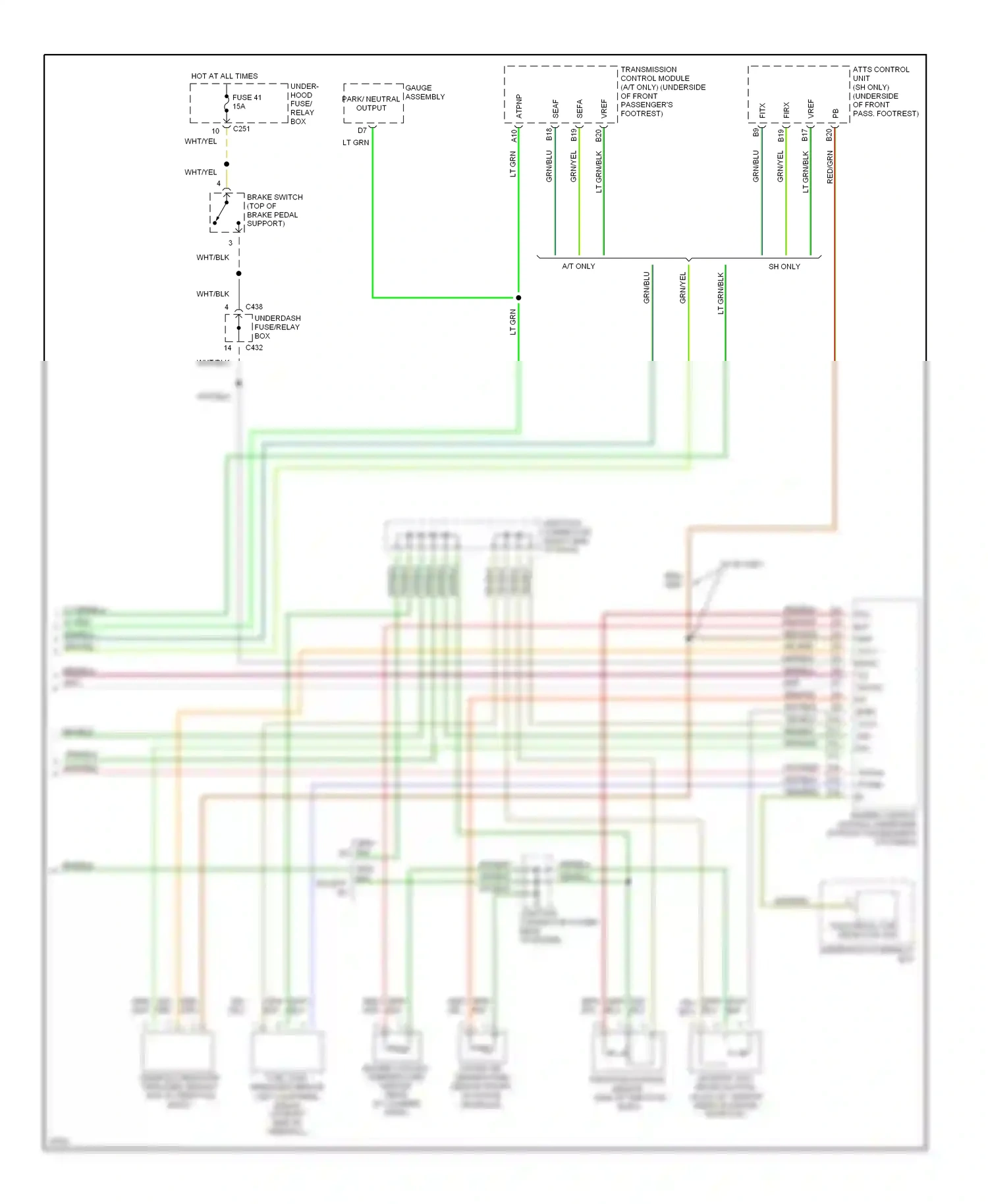 Honda Prelude V (1996-2001) blu wiring diagram  (20 of 34)