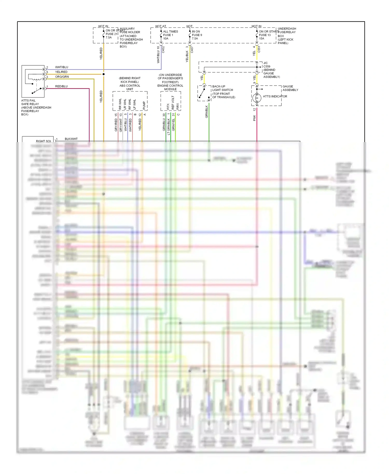 Honda Prelude V (1996-2001) distributor assembly wiring diagram  (1 of 2)