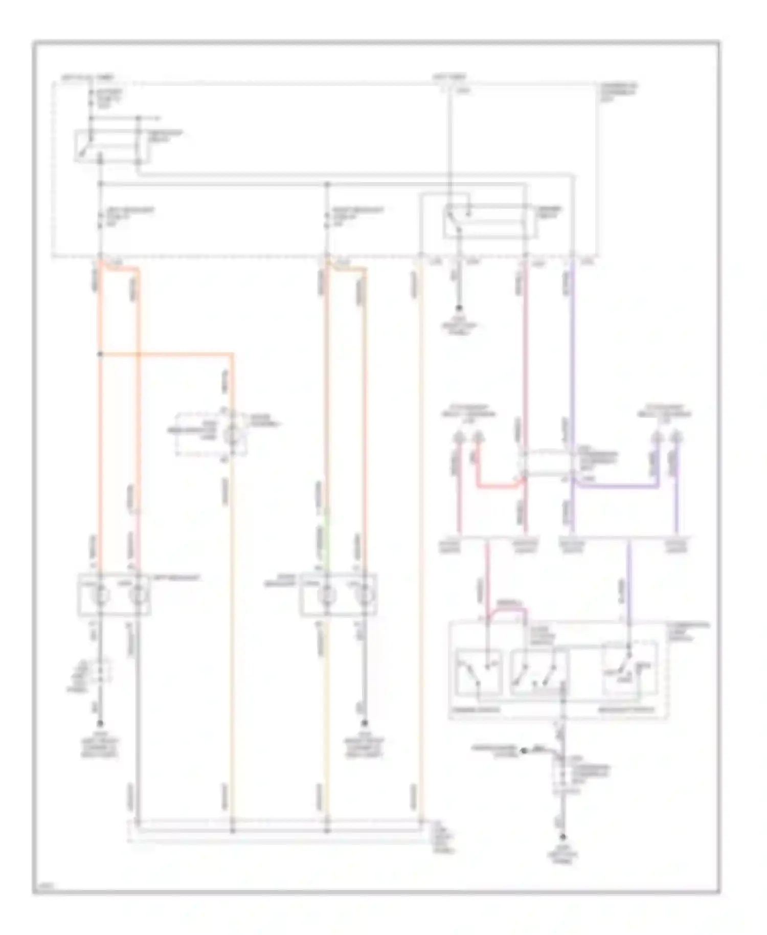 Wiring diagram left headlight fuse 51 for Honda Prelude V (1996-2001) (2 of 2)