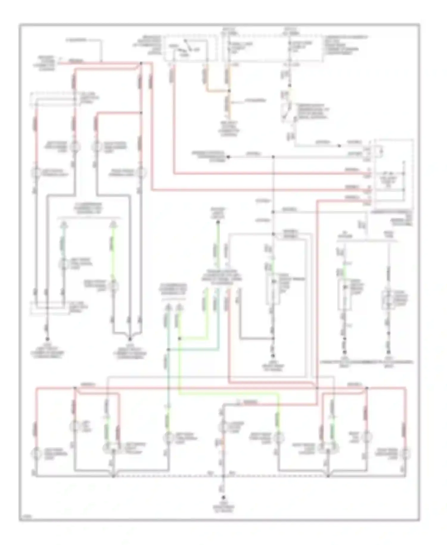 Wiring diagram left rear side marker light for Honda Prelude V (1996-2001) (1 of 2)