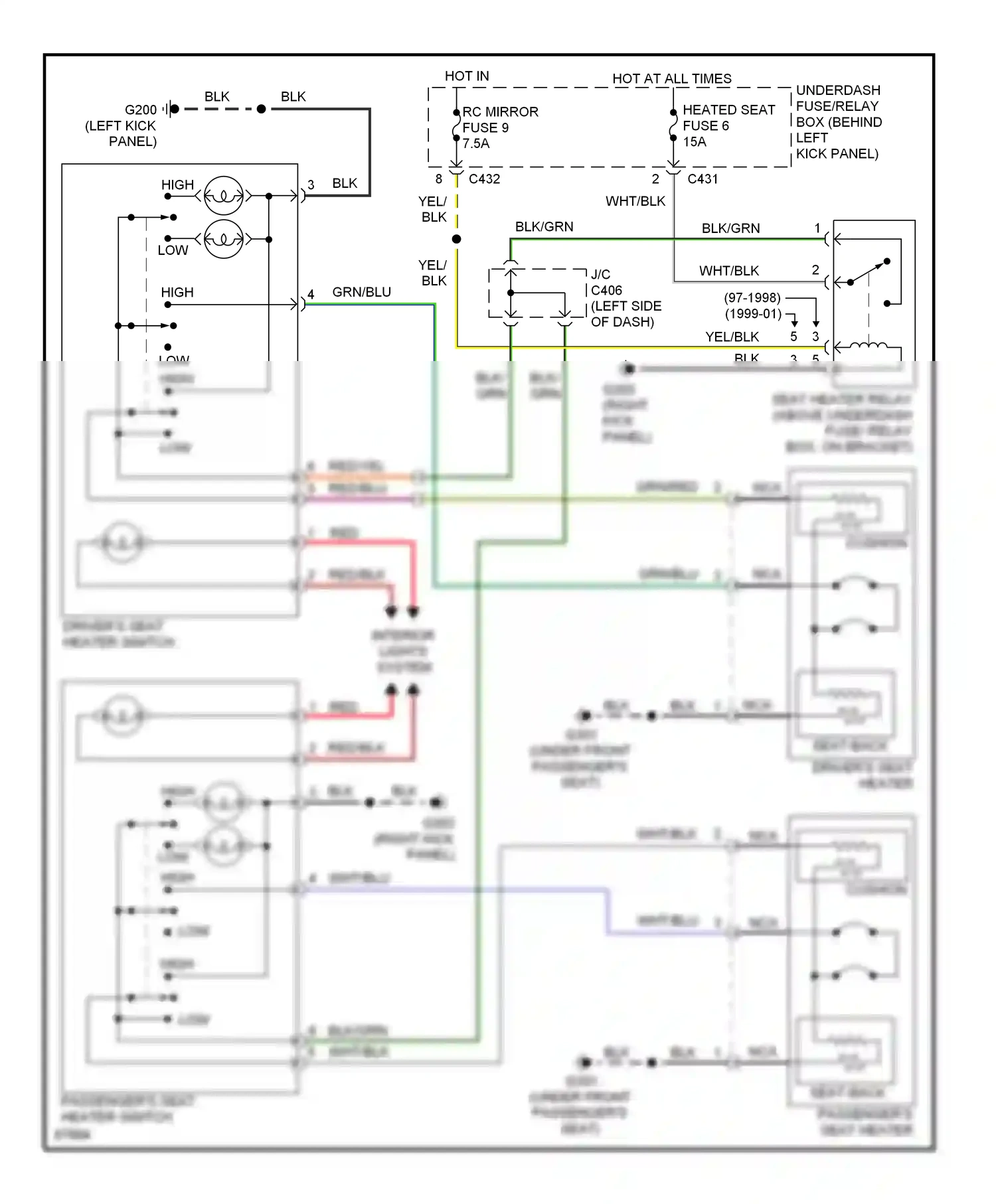 Honda Prelude V (1996-2001) nca wiring diagram  (4 of 9)