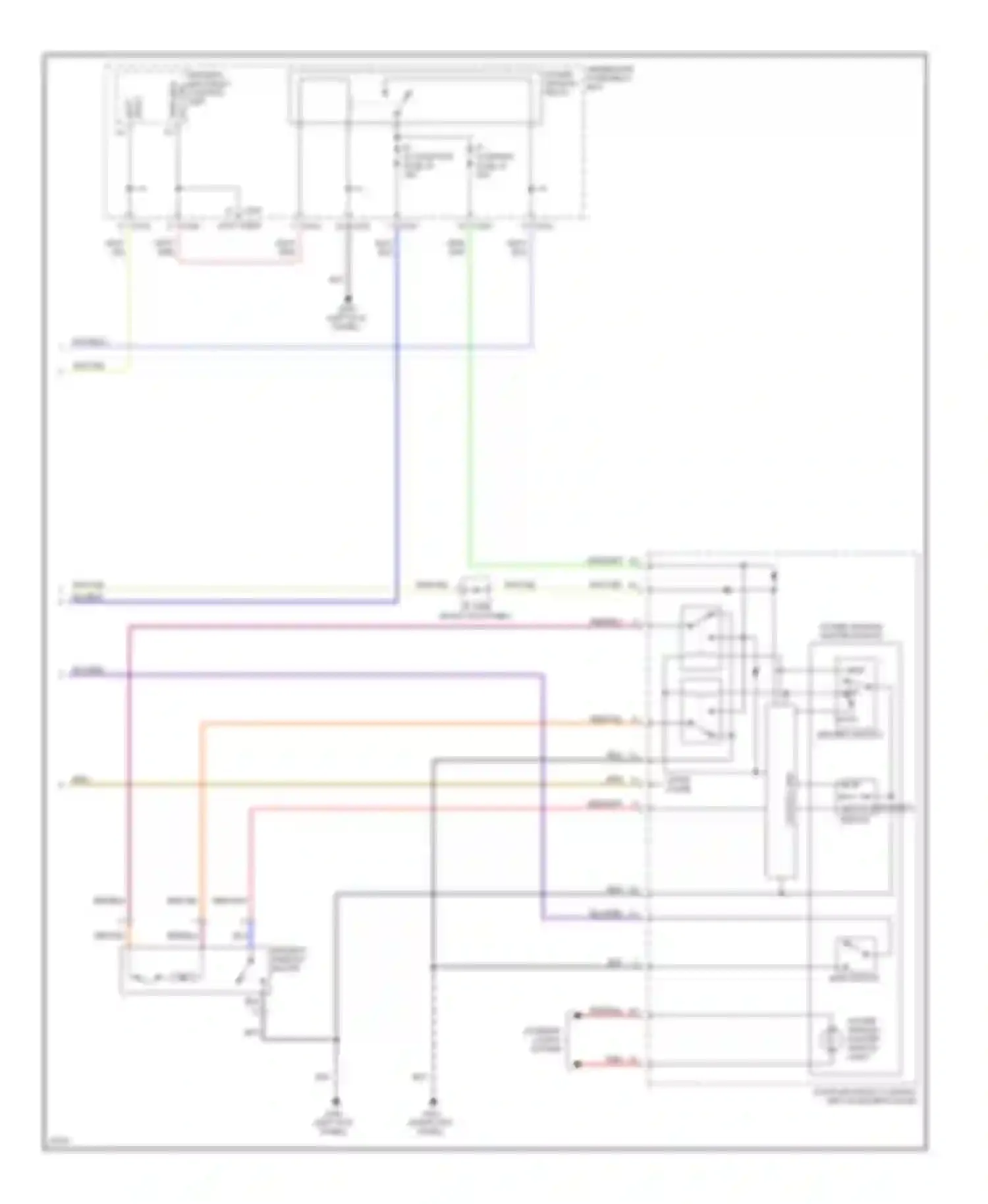 Wiring diagram power window relay for Honda Prelude V (1996-2001) (3 of 3)
