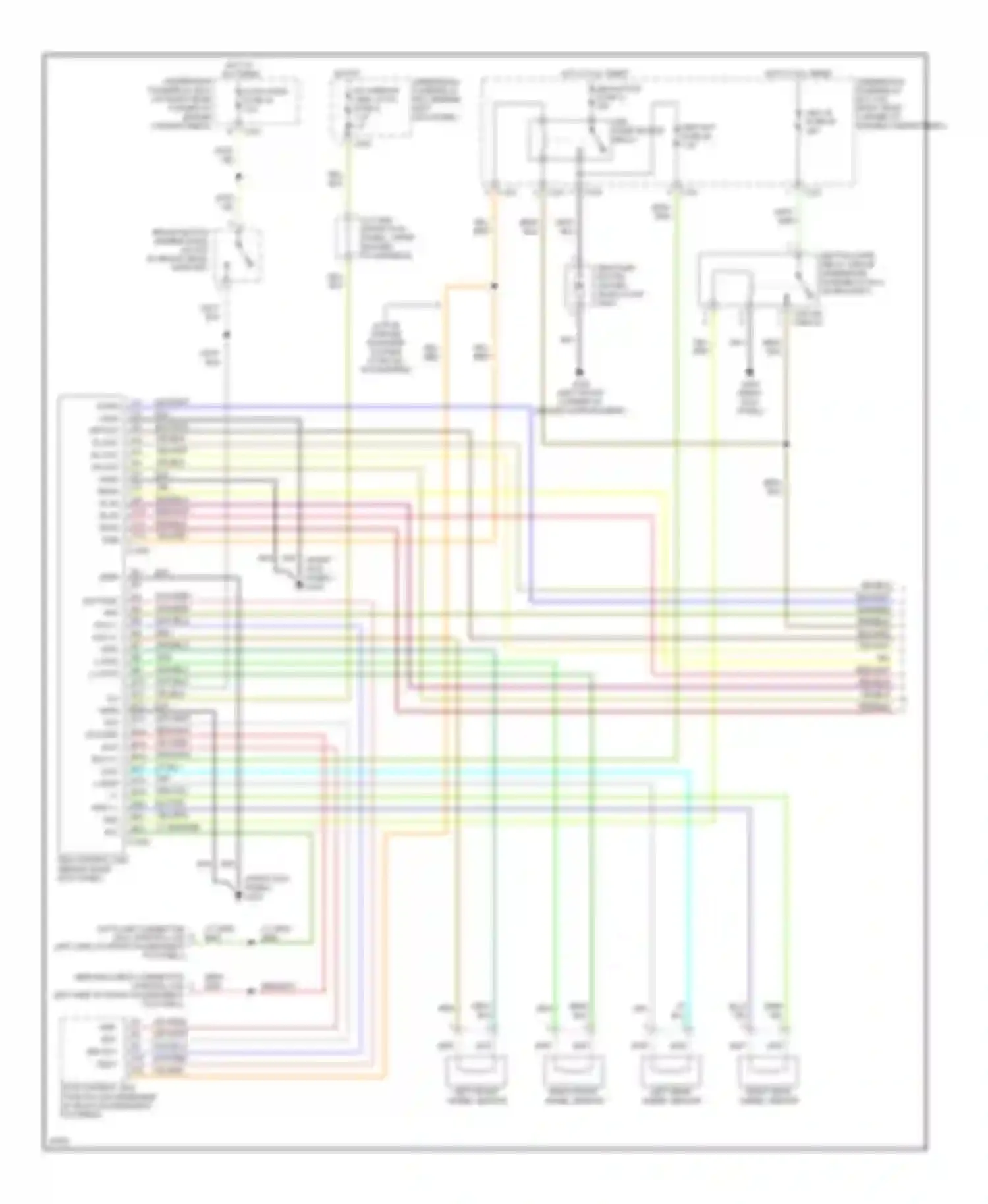 Wiring diagram right rear wheel sensor for Honda Prelude V (1996-2001) (1 of 1)