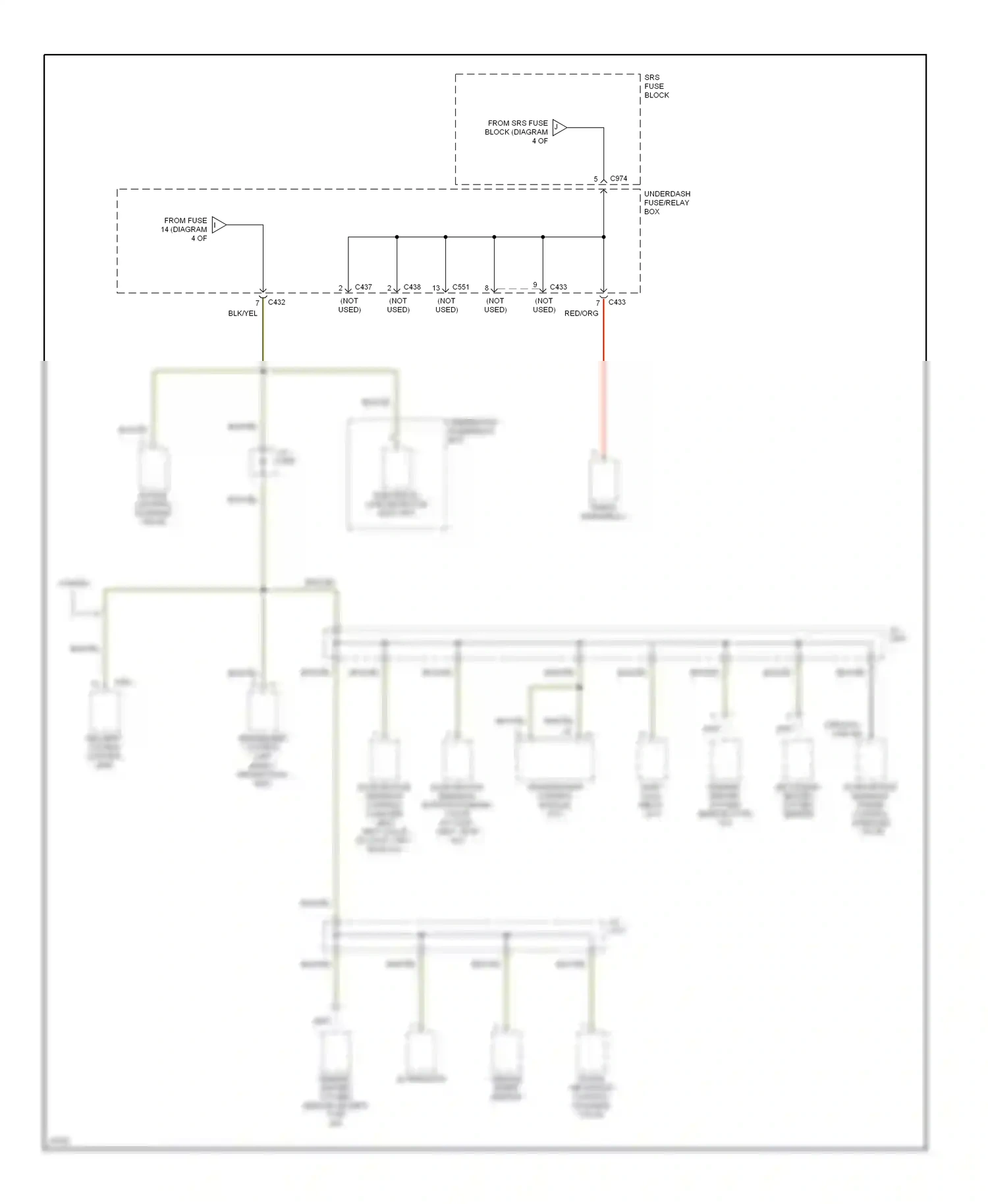 Honda Prelude V (1996-2001) secondary heated oxygen sensor wiring diagram  (1 of 2)