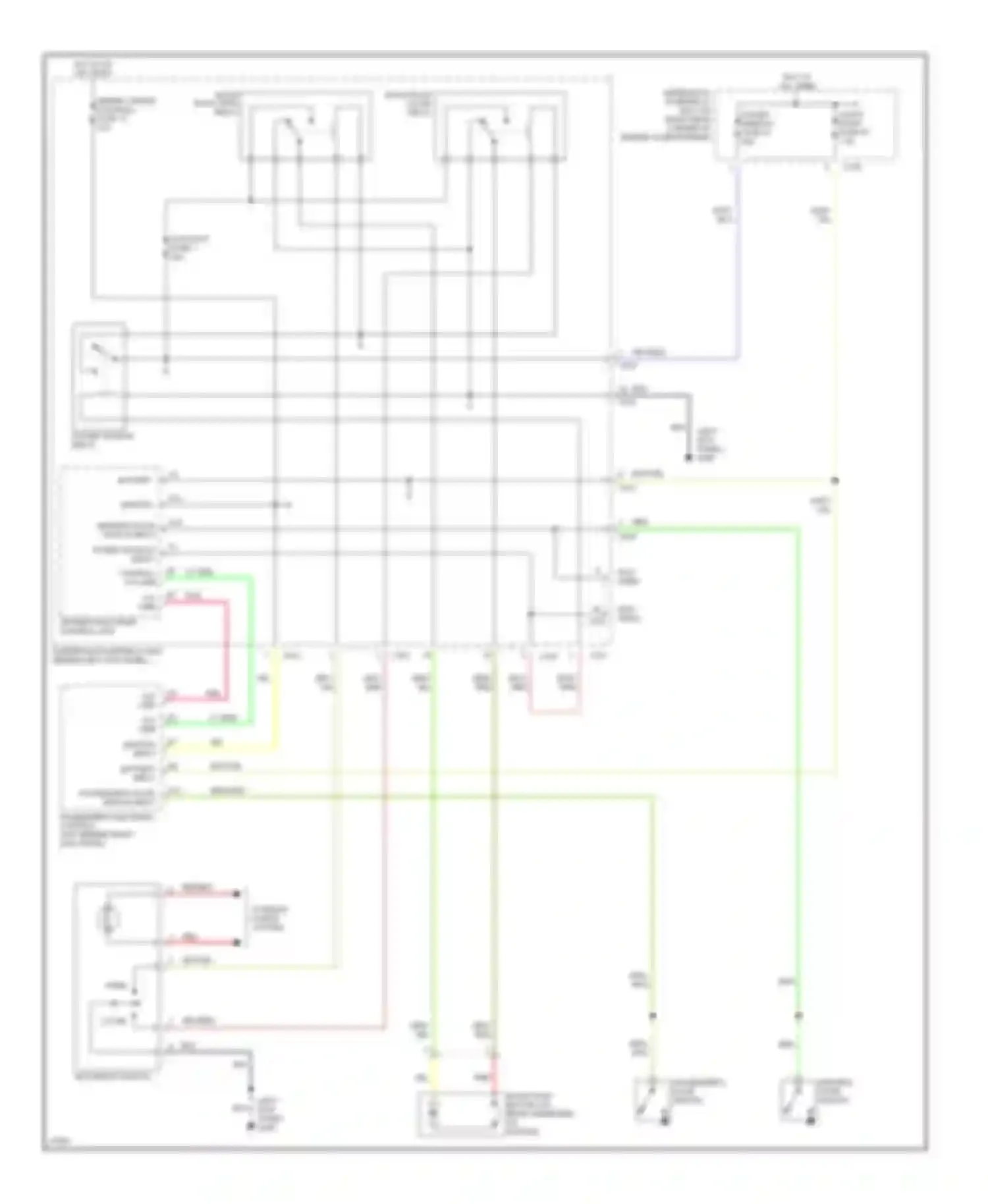 Wiring diagram sun roof fuse 7 for Honda Prelude V (1996-2001) (2 of 2)