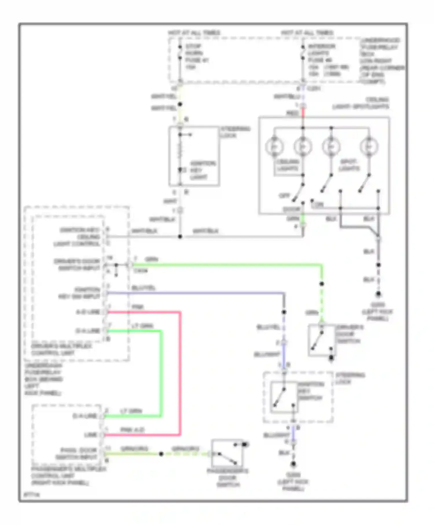 Wiring diagram wht/blk for Honda Prelude V (1996-2001) (3 of 14)