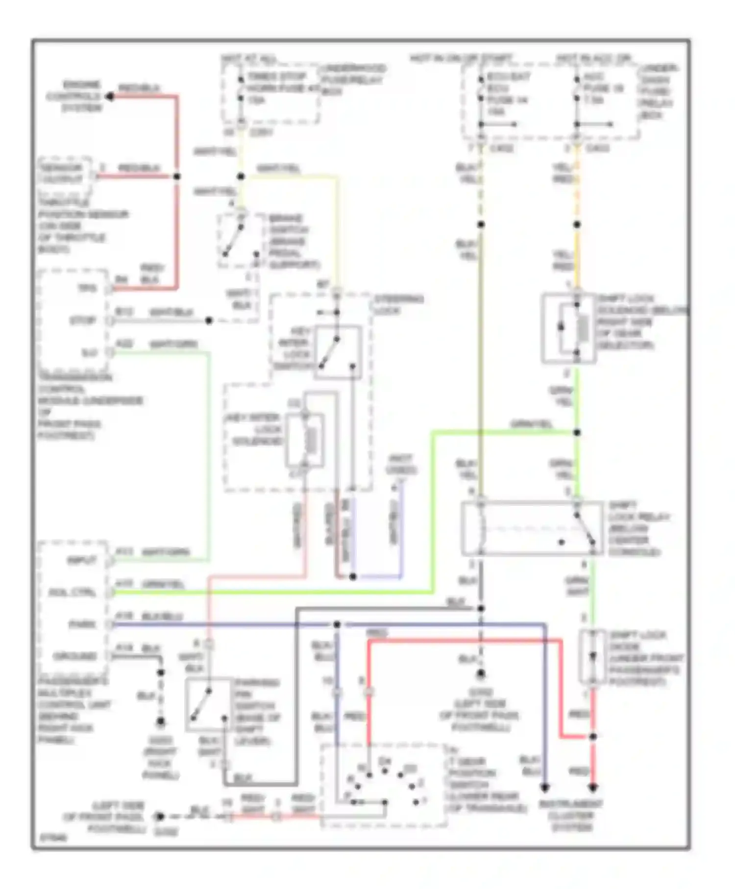 Wiring diagram wht/yel for Honda Prelude V (1996-2001) (19 of 20)