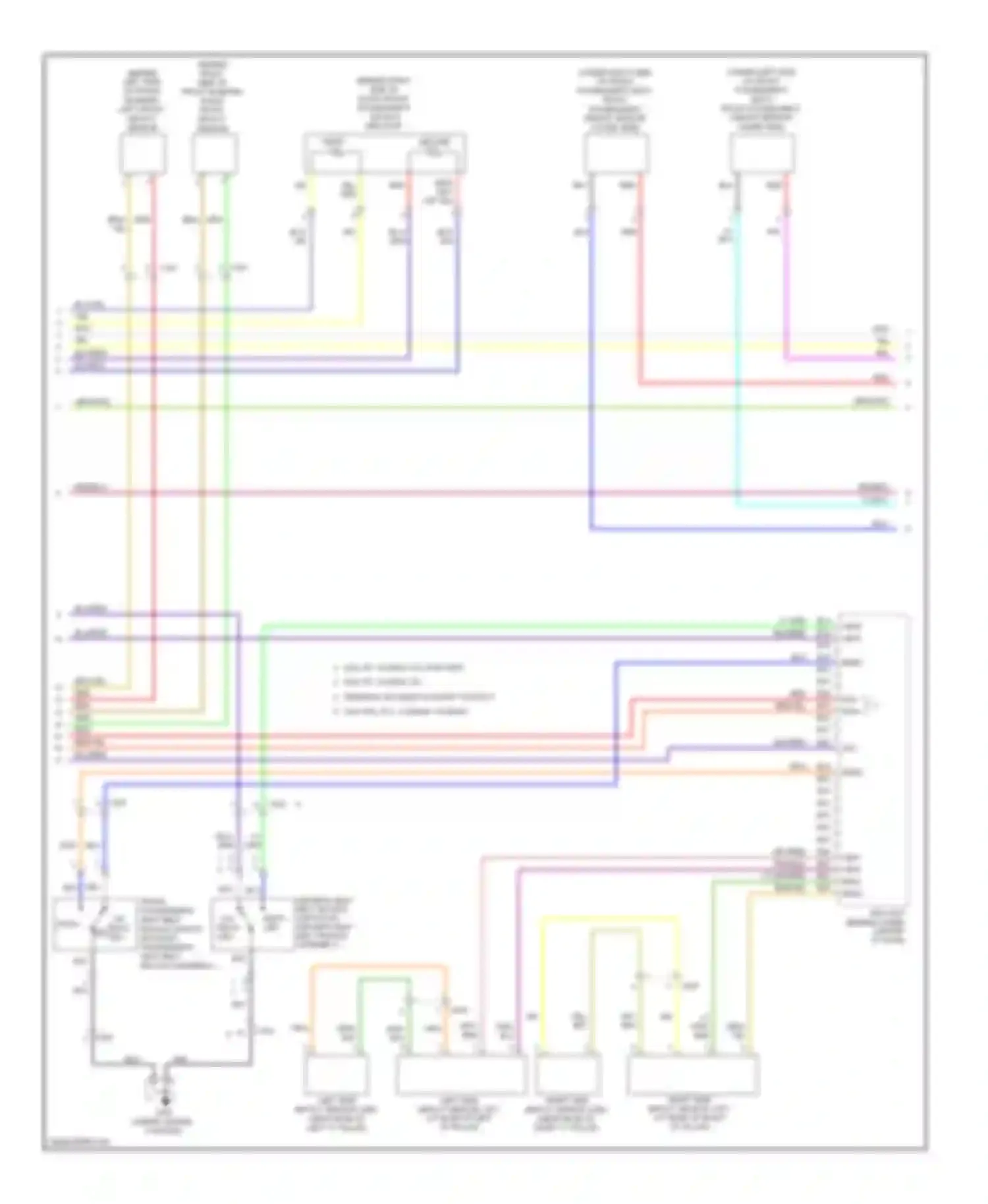 Ridgeline Honda I facelift (2009-2014): Supplemental restraints circuit (2 of 3)