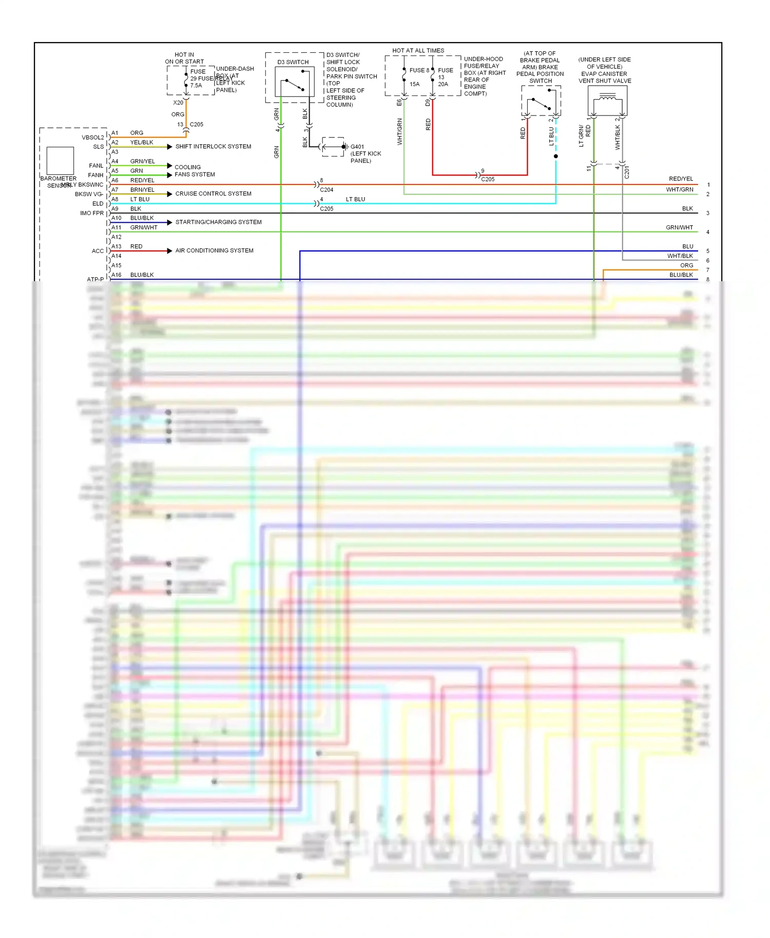 Wiring diagram air conditioning system for Honda Ridgeline I facelift (2009-2014) (2 of 3)