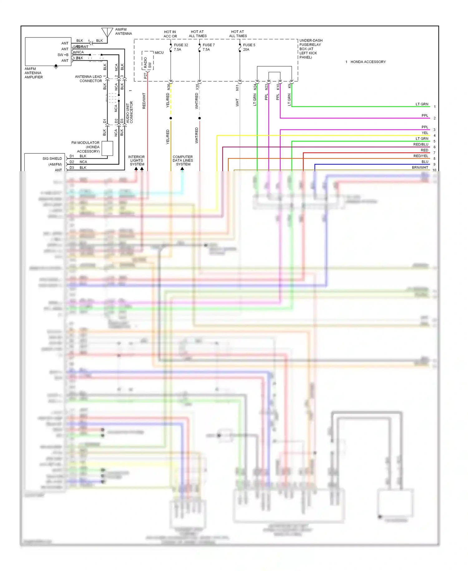 Wiring diagram brn for Honda Ridgeline I facelift (2009-2014) (36 of 44)