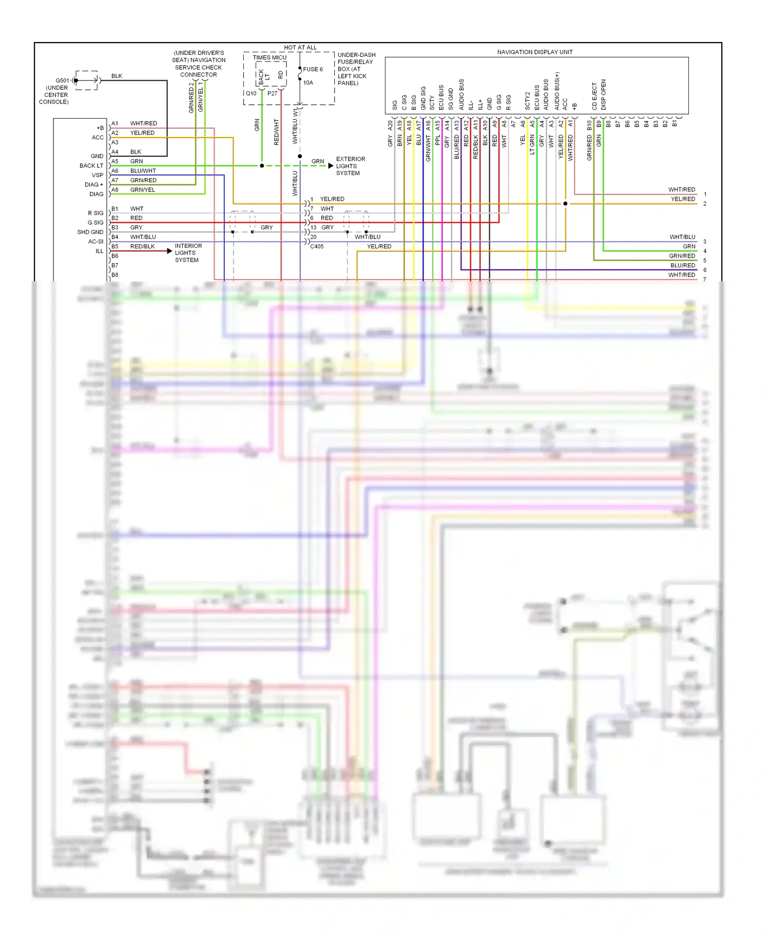 Wiring diagram ceiling light for Honda Ridgeline I facelift (2009-2014) (3 of 5)