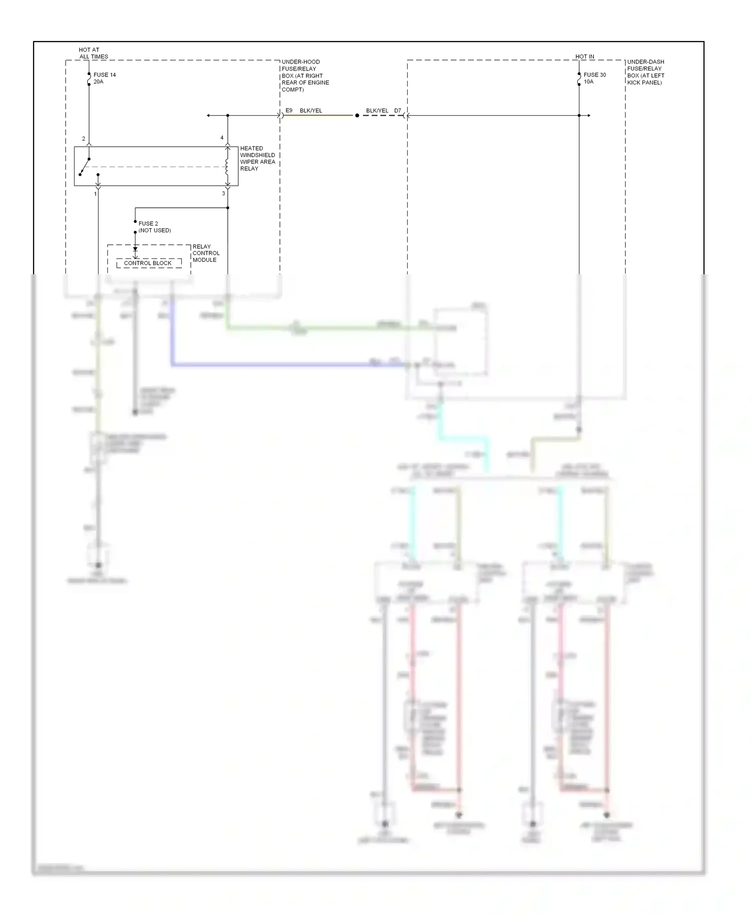 Wiring diagram climate control unit for Honda Ridgeline I facelift (2009-2014) (4 of 7)