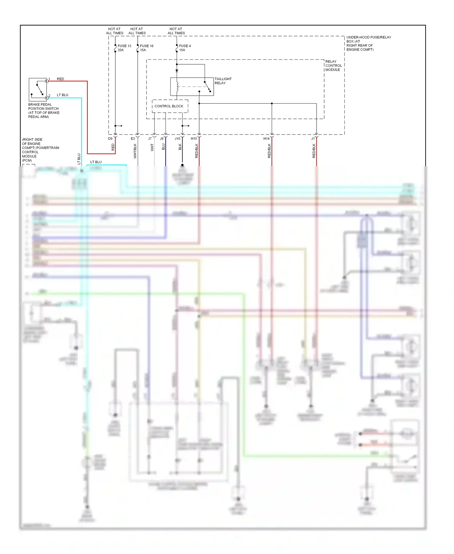 Wiring diagram fuse 4 for Honda Ridgeline I facelift (2009-2014) (1 of 6)