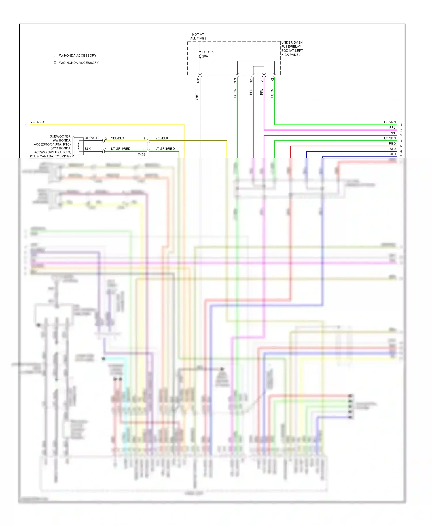Wiring diagram fuse 5 for Honda Ridgeline I facelift (2009-2014) (3 of 8)