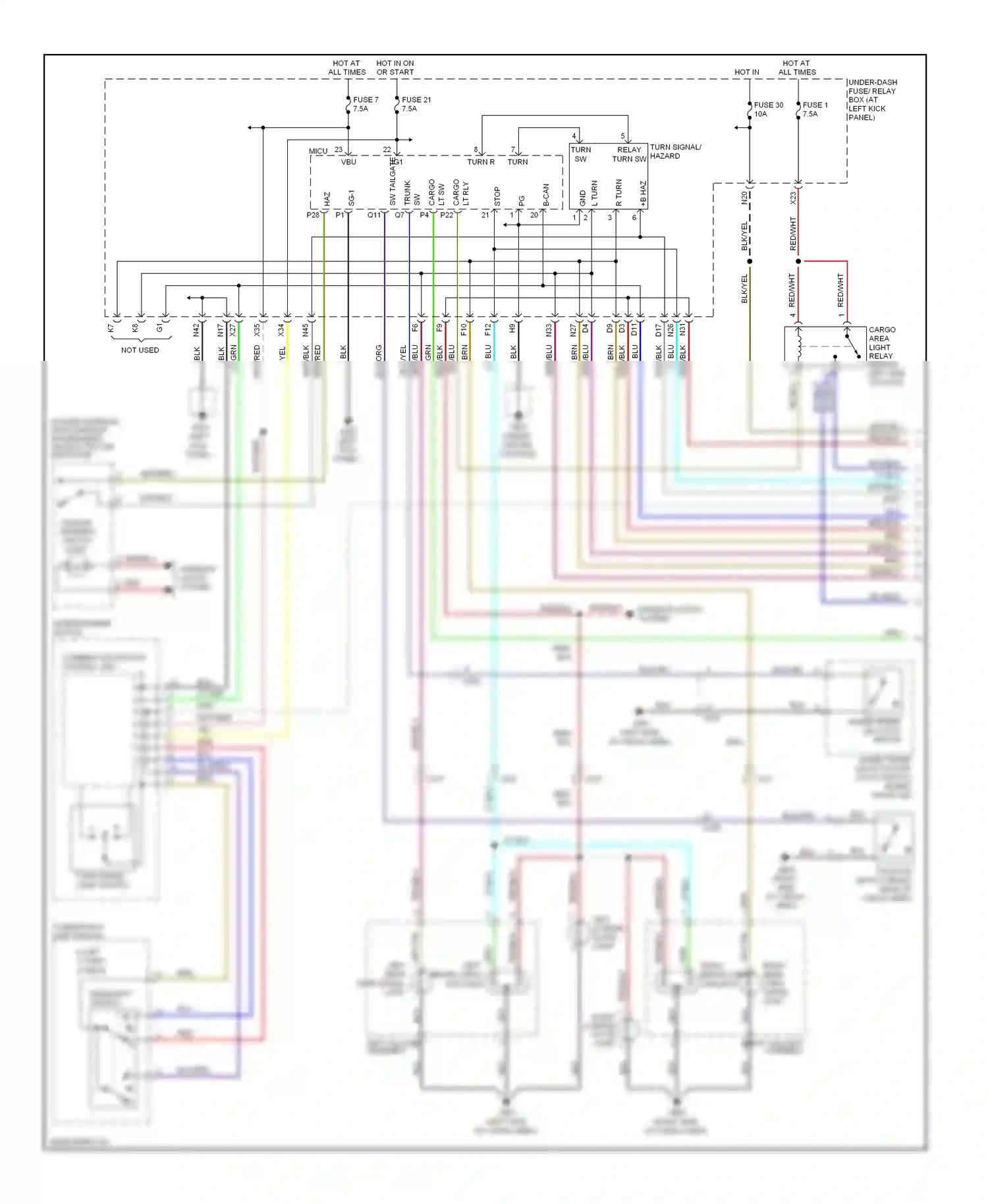 Wiring diagram fuse 7 for Honda Ridgeline I facelift (2009-2014) (5 of 26)