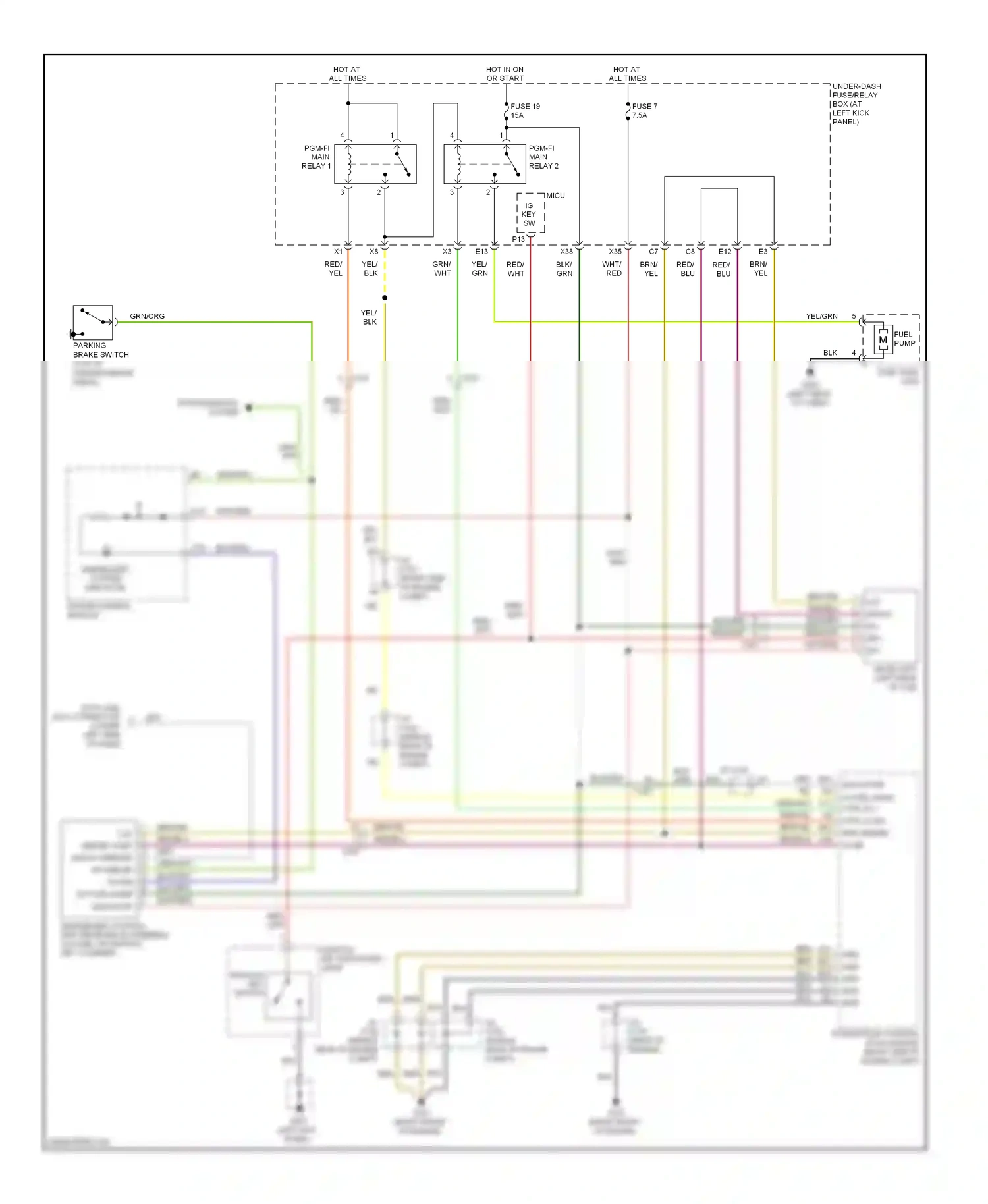 Wiring diagram gauge control module for Honda Ridgeline I facelift (2009-2014) (7 of 20)