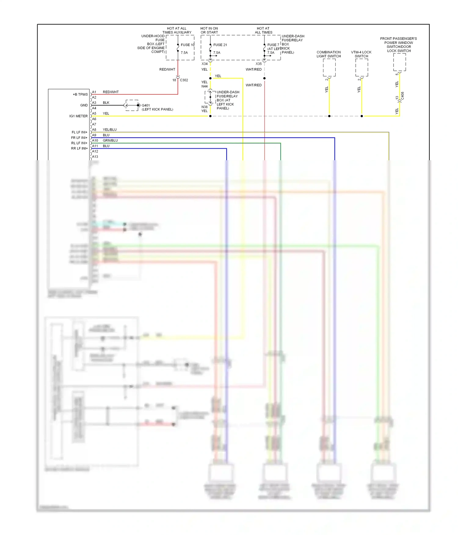 Wiring diagram gauge control module for Honda Ridgeline I facelift (2009-2014) (19 of 20)