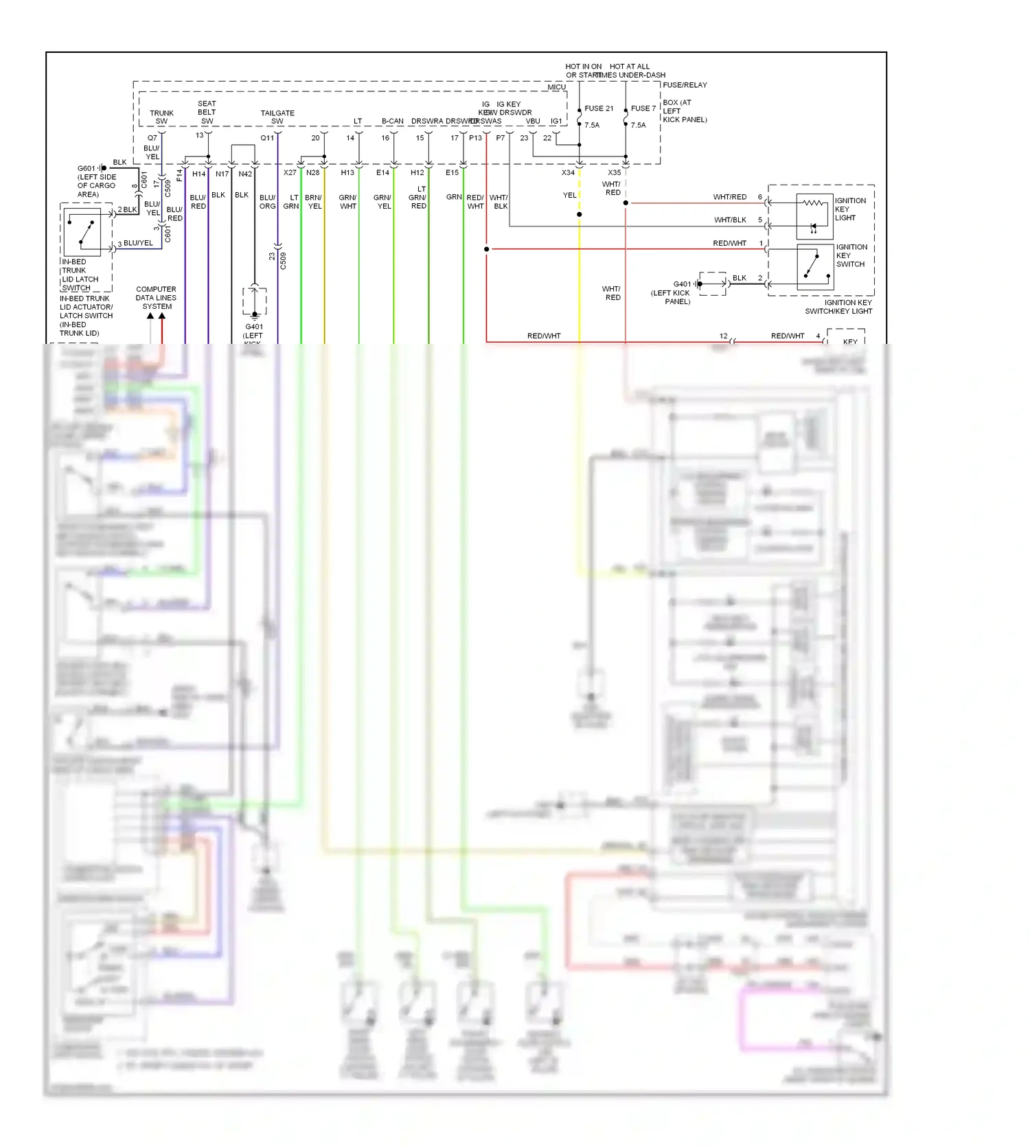 Wiring diagram head off for Honda Ridgeline I facelift (2009-2014) (1 of 1)