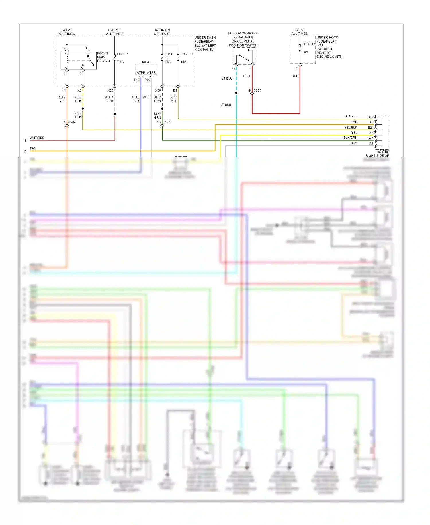 Honda Ridgeline I facelift (2009-2014) lt blu wiring diagram  (33 of 40)
