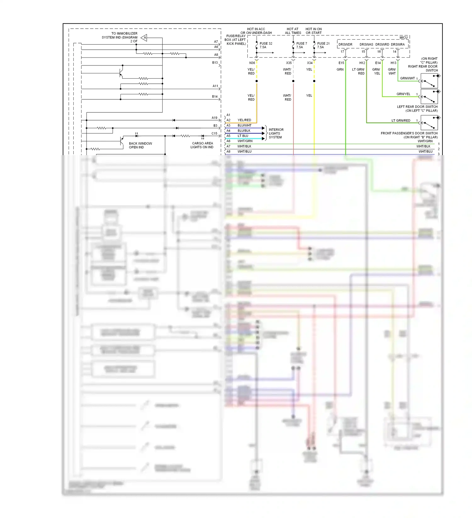 Wiring diagram pointer brightness control, dimming circuit for Honda Ridgeline I facelift (2009-2014) (2 of 2)